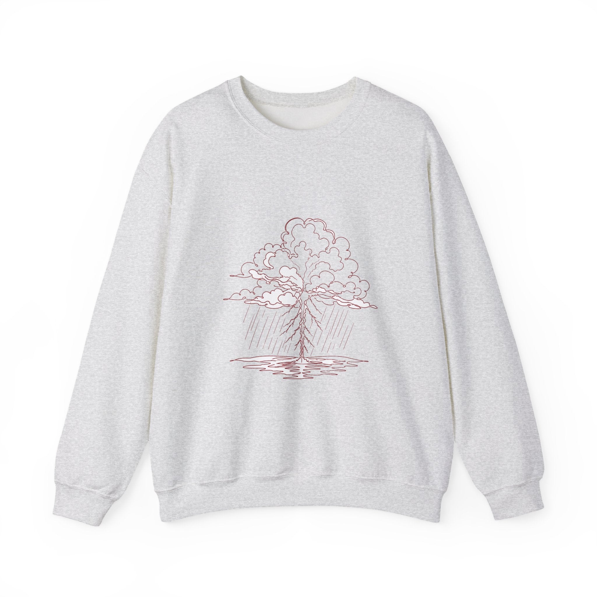 Matching Couple Sweatshirt - Storm & Rainbow Matching Couple Crewneck Sweatshirt Minimalist Art His Hers Valentine Gift - Design A
