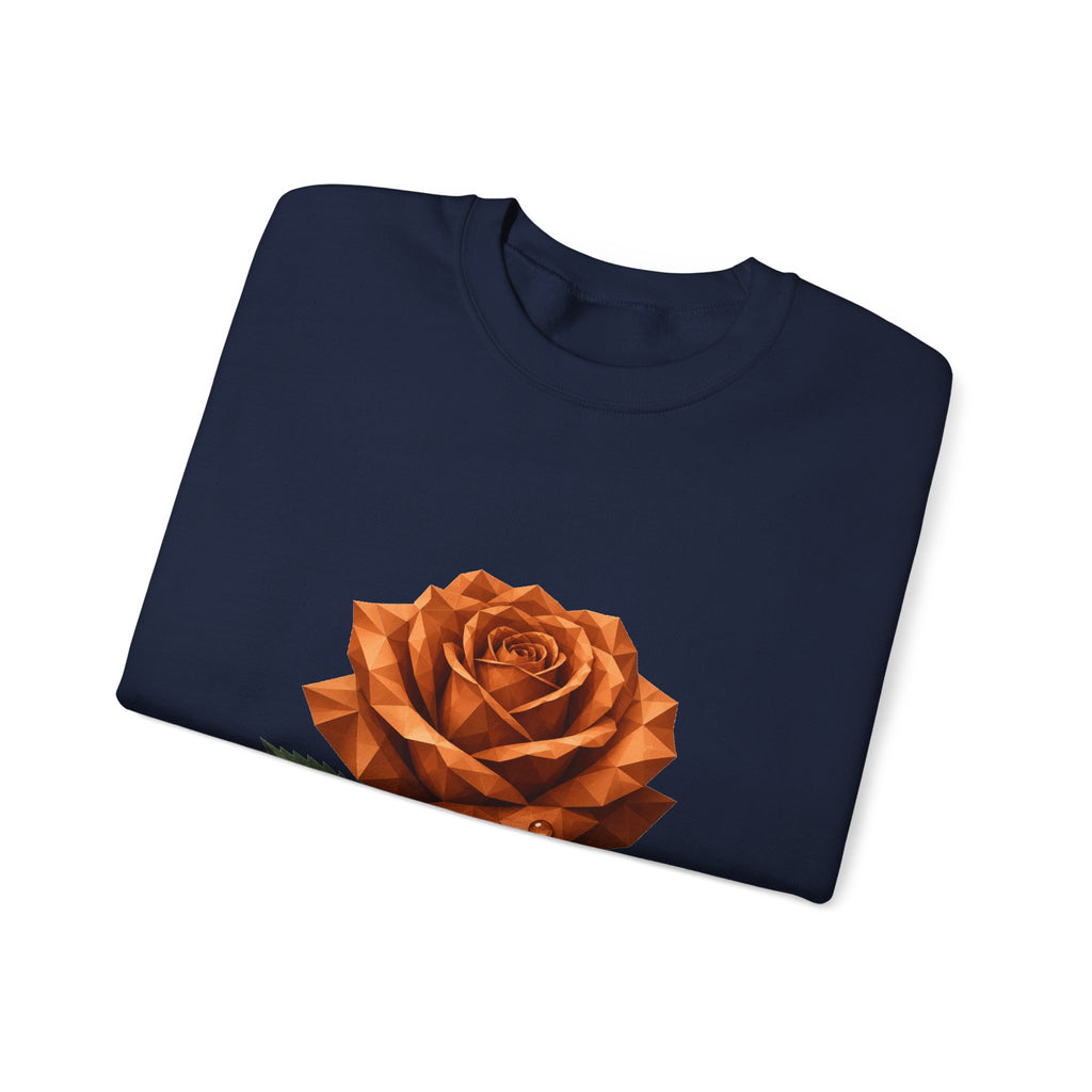 Matching Couple Sweatshirt - Rose & Thorn Matching Couple Premium Fleece Sweatshirt Geometric Art His Hers Love Gift - Design A