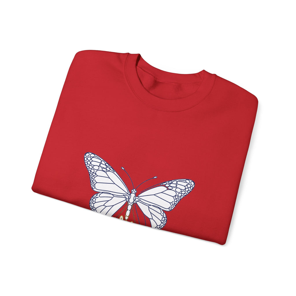 Matching Couple Sweatshirt - Butterfly & Moth Matching Couple Premium Fleece Sweatshirt Minimalist Art His Hers Christmas Gift - Design A