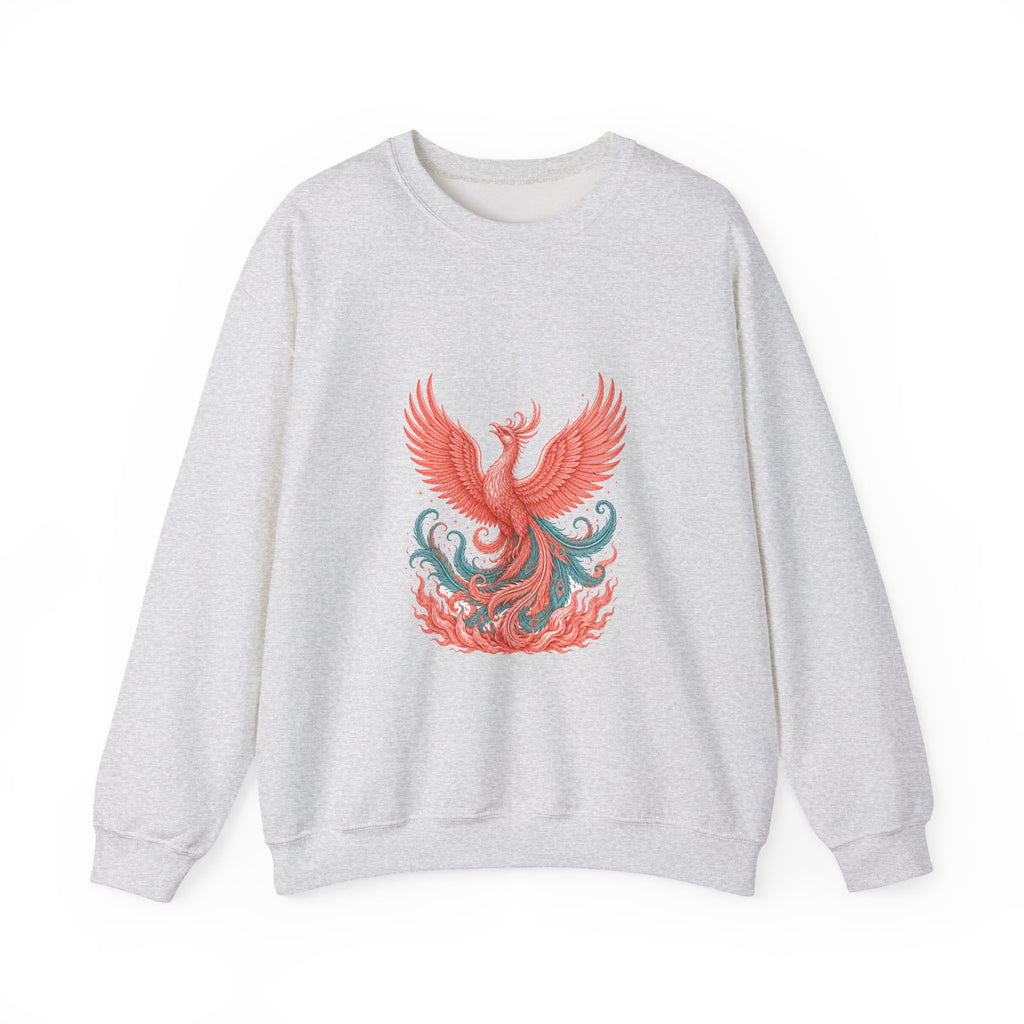 Matching Couple Sweatshirt - Dragon & Phoenix Matching Couple Premium Fleece Sweatshirt Vintage Art His Hers Honeymoon Gift - Design B