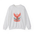 Matching Couple Sweatshirt - Dragon & Phoenix Matching Couple Premium Fleece Sweatshirt Vintage Art His Hers Honeymoon Gift - Design B
