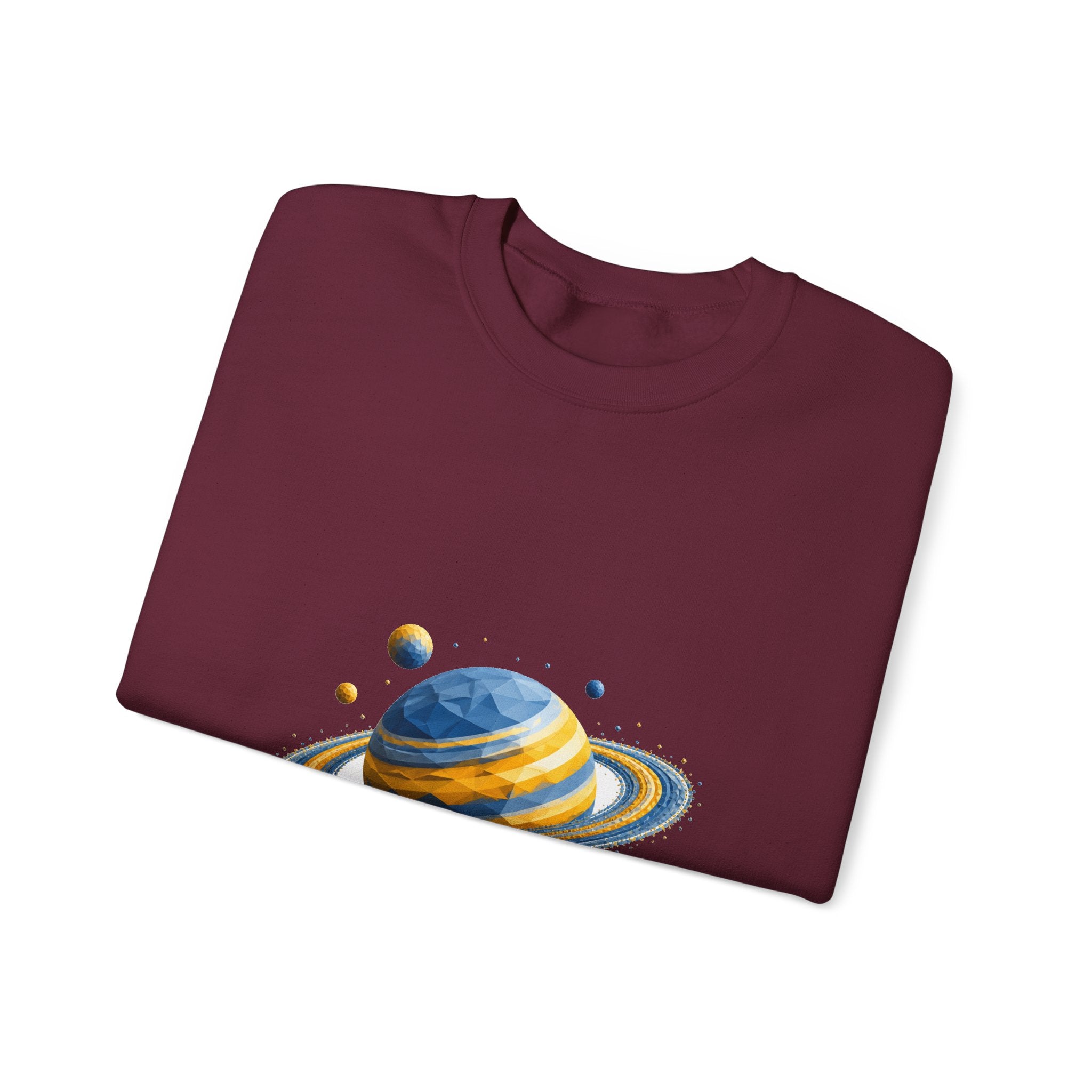 Matching Couple Sweatshirt - Astronaut & Planet Matching Couple Comfort Colors Crew Geometric Art His Hers Love Gift - Design B
