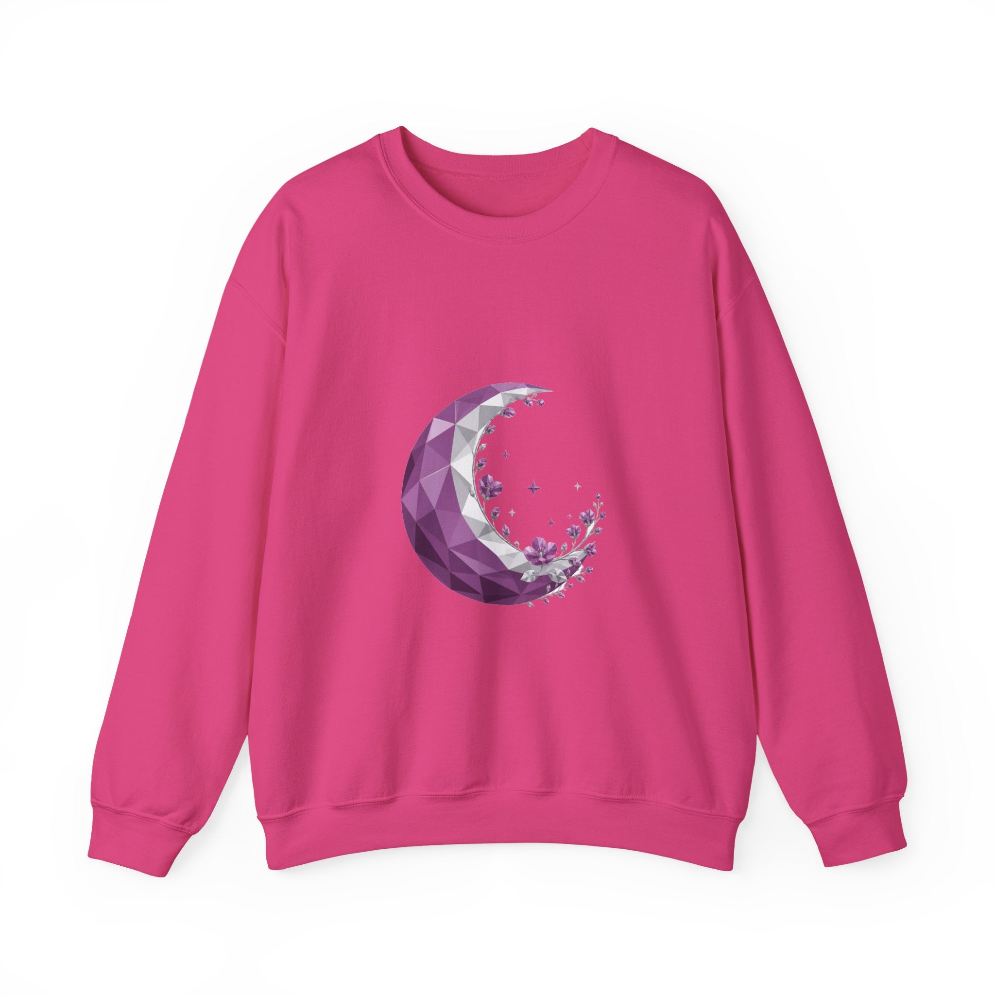 Matching Couple Sweatshirt - Waxing & Waning Moon Matching Couple Premium Fleece Sweatshirt Geometric Art His Hers Love Gift - Design A