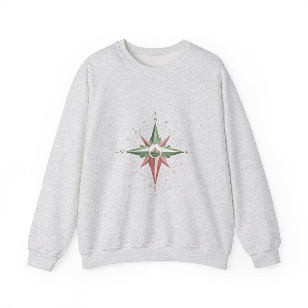 Matching Couple Sweatshirt - Compass North & South Matching Couple Premium Fleece Sweatshirt Geometric Art His Hers Love Gift - Design B