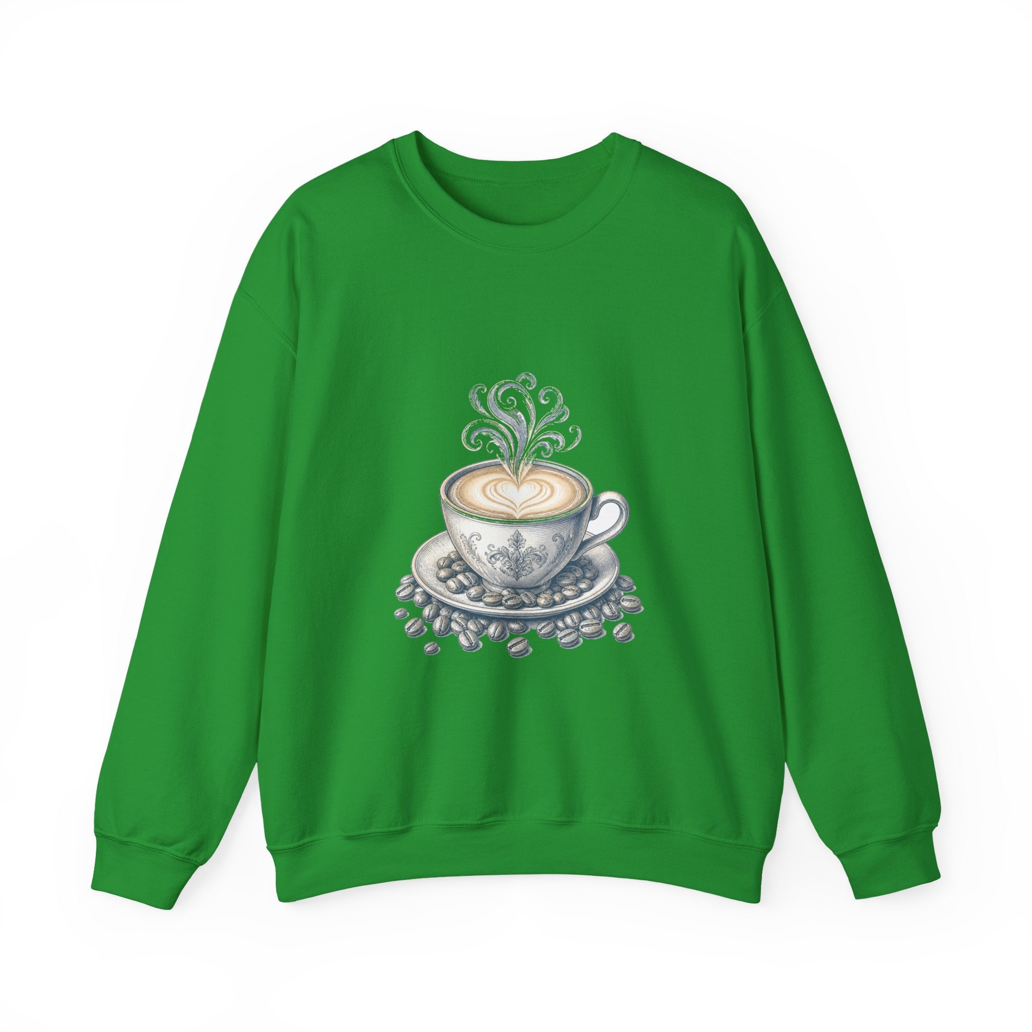 Matching Couple Sweatshirt - Coffee & Tea Matching Couple Comfort Colors Crew Vintage Art His Hers Honeymoon Gift - Design A