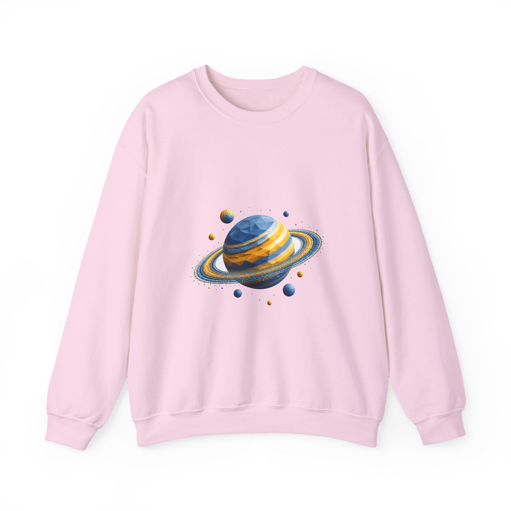 Matching Couple Sweatshirt - Astronaut & Planet Matching Couple Comfort Colors Crew Geometric Art His Hers Love Gift - Design B
