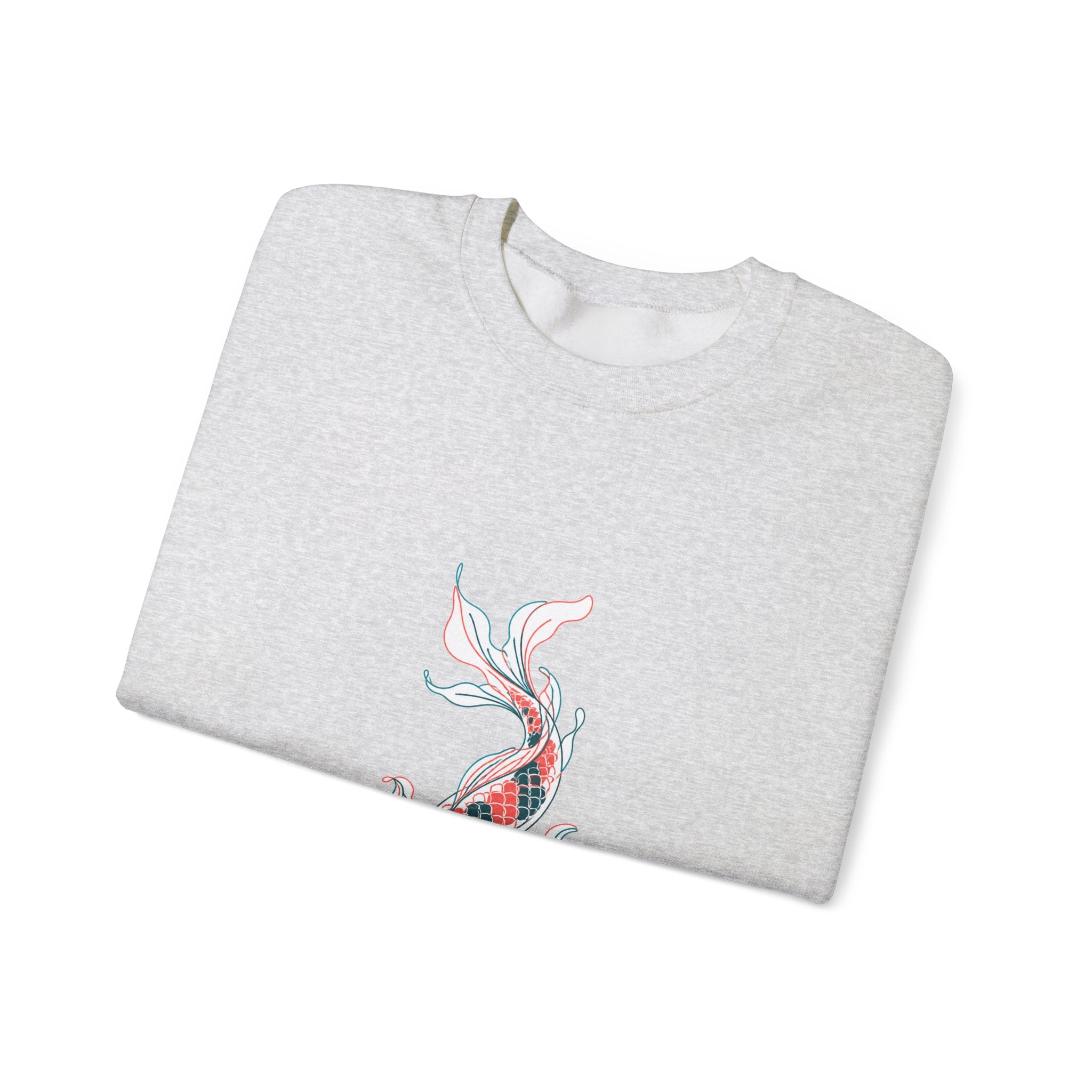 Matching Couple Sweatshirt - Koi Fish Yin Yang Matching Couple Premium Fleece Sweatshirt Minimalist Art His Hers Christmas Gift - Design B