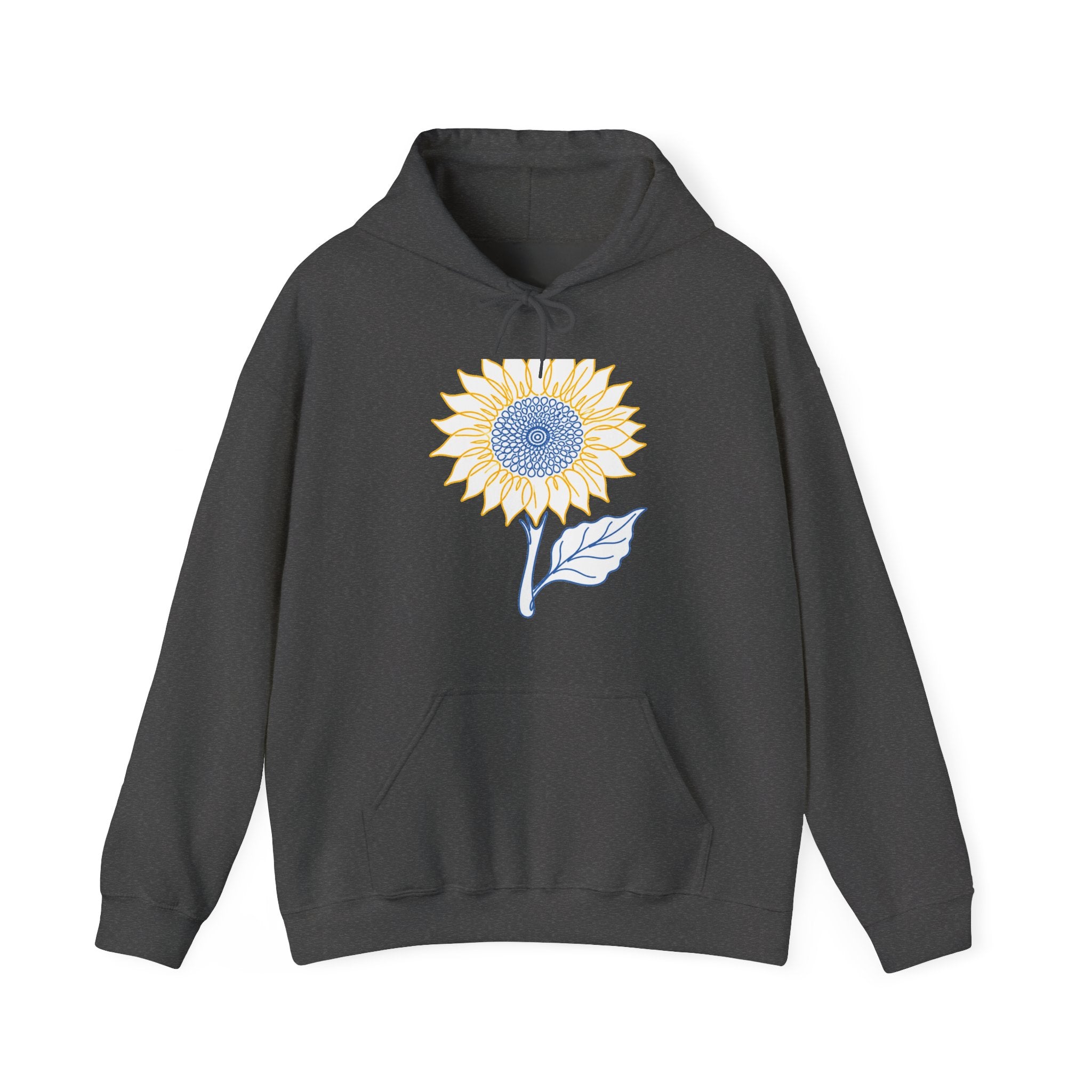 Matching Couple Sweatshirt - Sunflower & Moonflower Matching Couple Hooded Sweatshirt Minimalist Art His Hers Valentine Gift - Design A