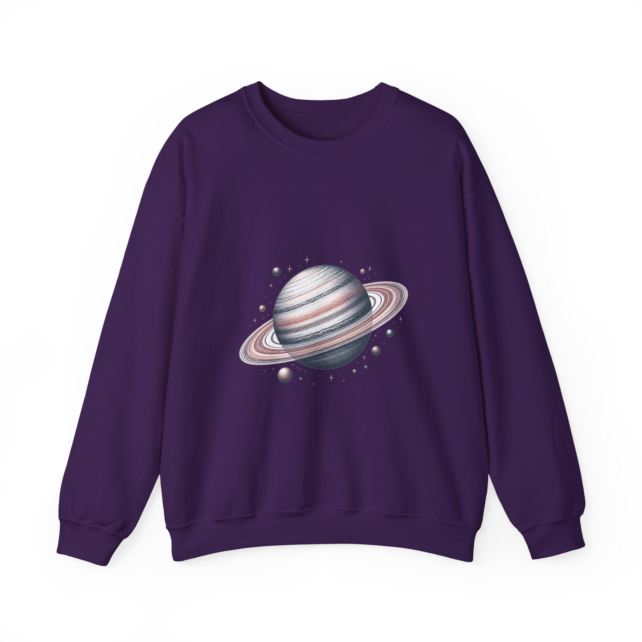 Matching Couple Sweatshirt - Saturn & Jupiter Matching Couple Crewneck Sweatshirt Hand-Drawn Art His Hers Best Friend Gift - Design A