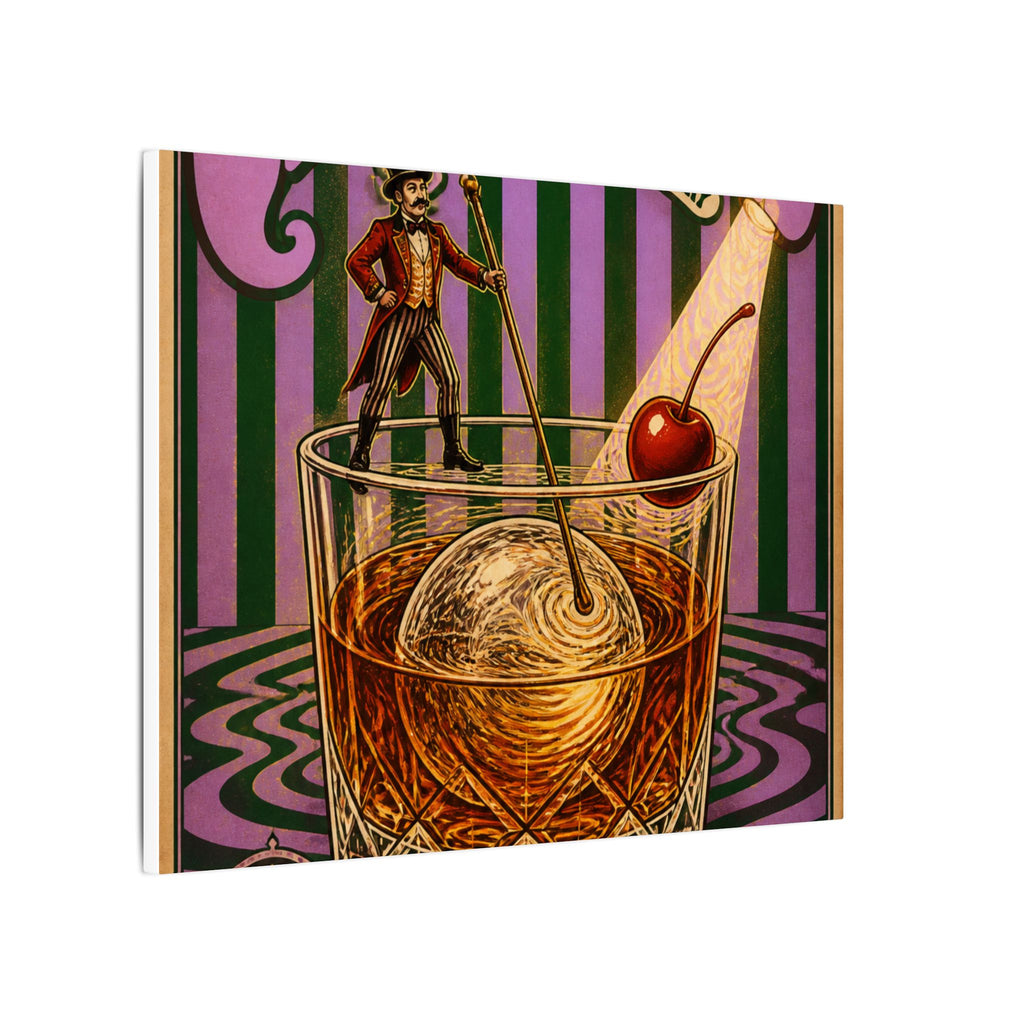 Old Fashioned Ringmaster Wall Art Canvas 24×36 Psychedelic Dining Room Decor Maximalist Print