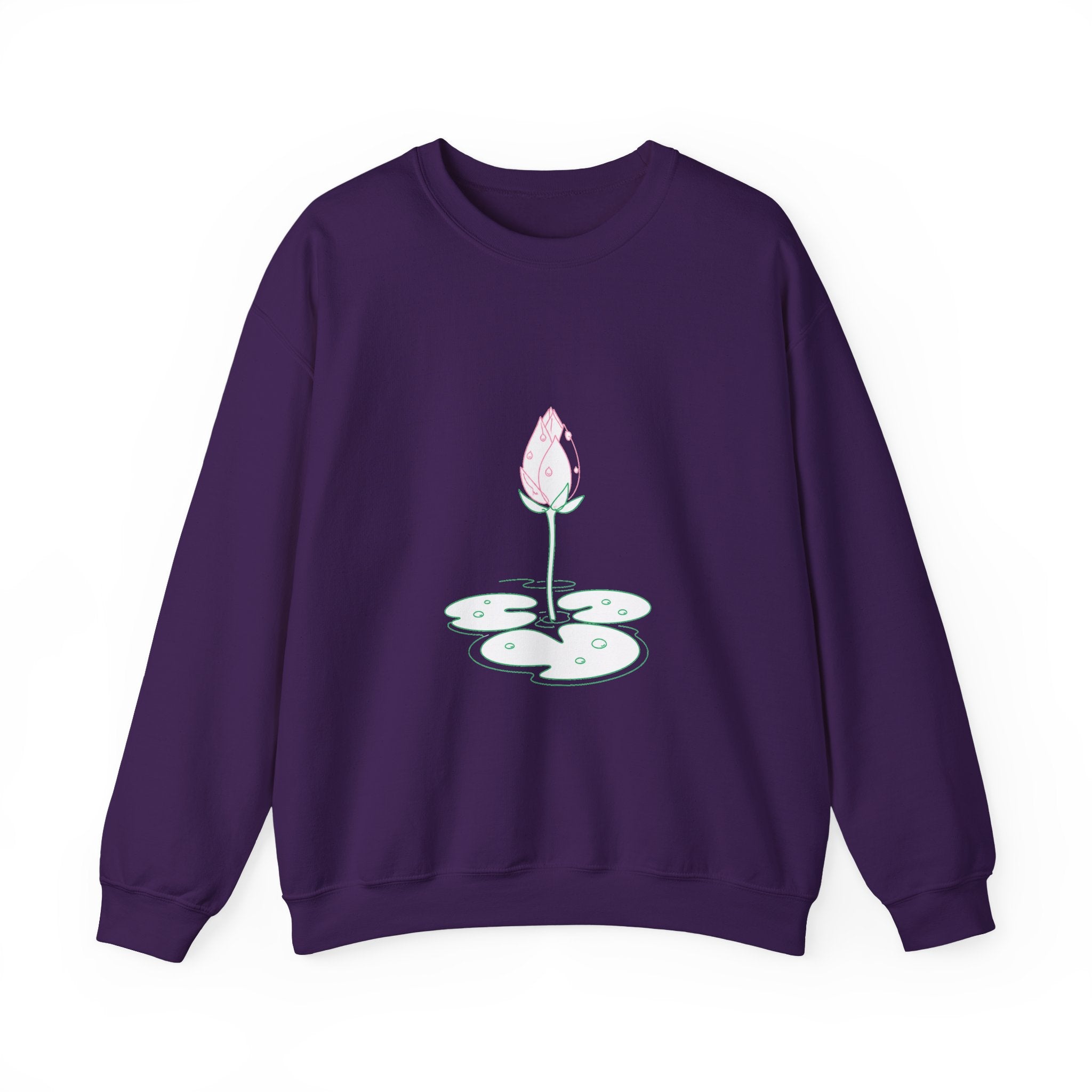 Matching Couple Sweatshirt - Open & Closed Lotus Matching Couple Premium Fleece Sweatshirt Minimalist Art His Hers Christmas Gift - Design B