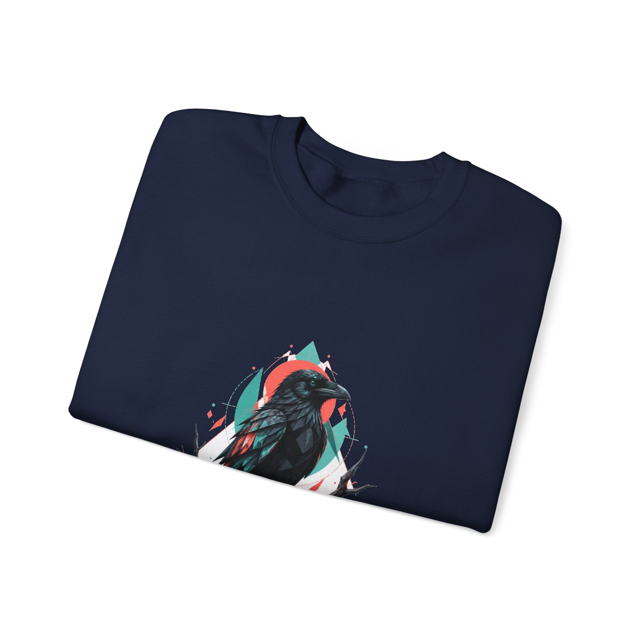 Matching Couple Sweatshirt - Raven & Swan Matching Couple Crewneck Sweatshirt Geometric Art His Hers Couple Gift - Design A