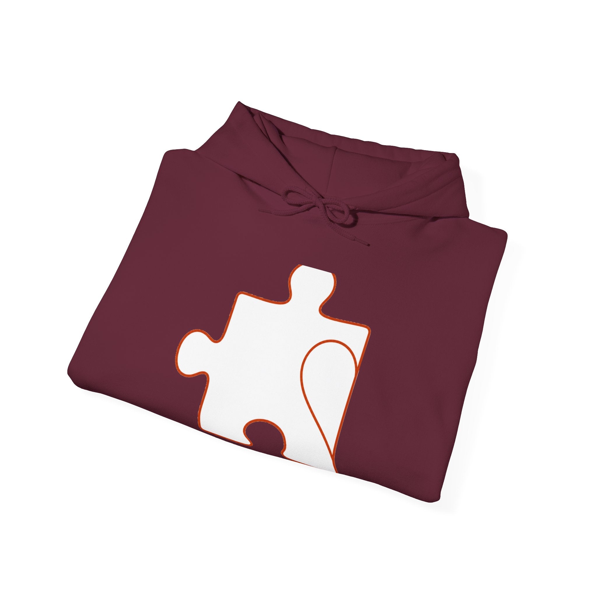 Matching Couple Sweatshirt - Puzzle Pieces Matching Couple Hooded Sweatshirt Minimalist Art His Hers Valentine Gift - Design A