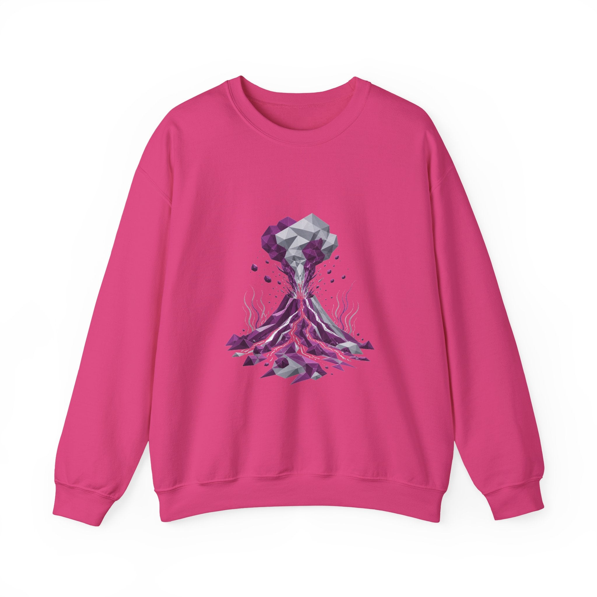 Matching Couple Sweatshirt - Volcano & Glacier Matching Couple Comfort Colors Crew Geometric Art His Hers Love Gift - Design A