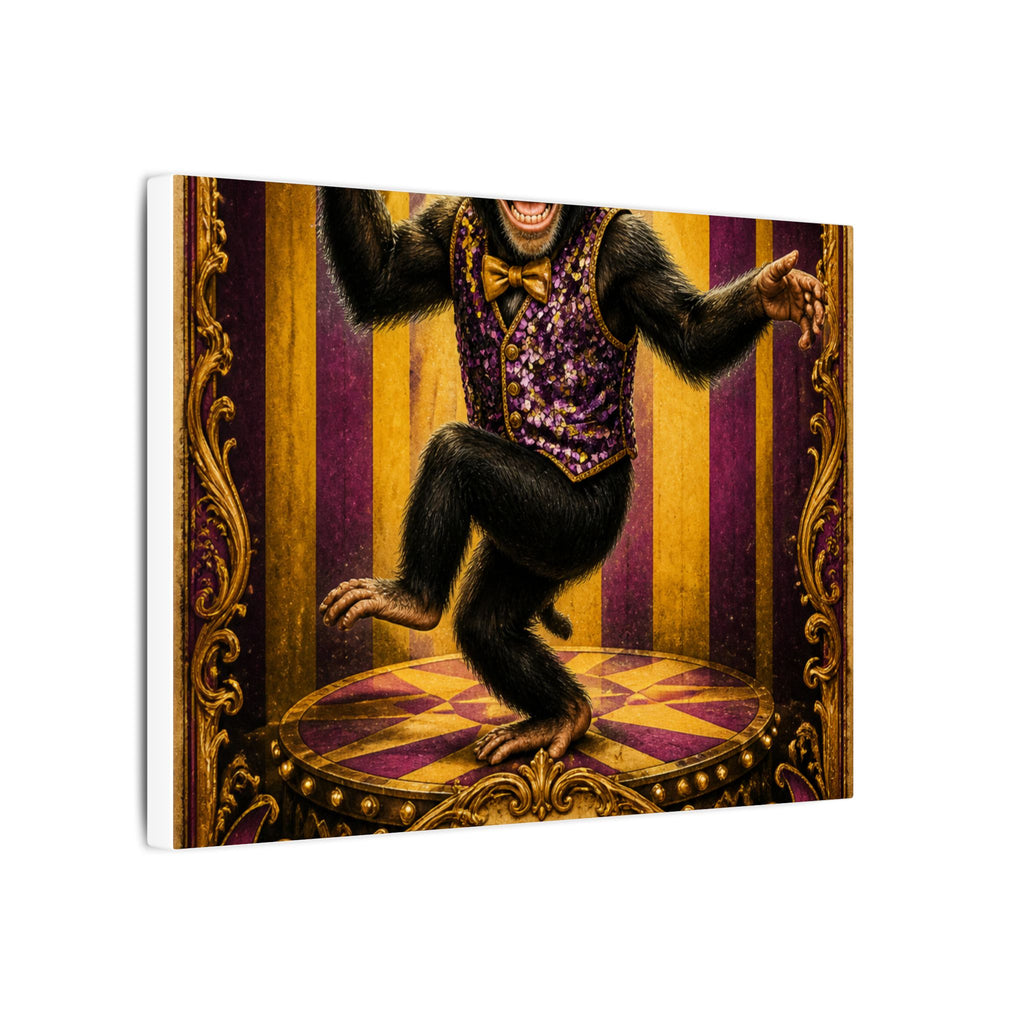Dancing Monkey Wall Art Canvas 24×36 Baroque Studio Decor Maximalist Print
