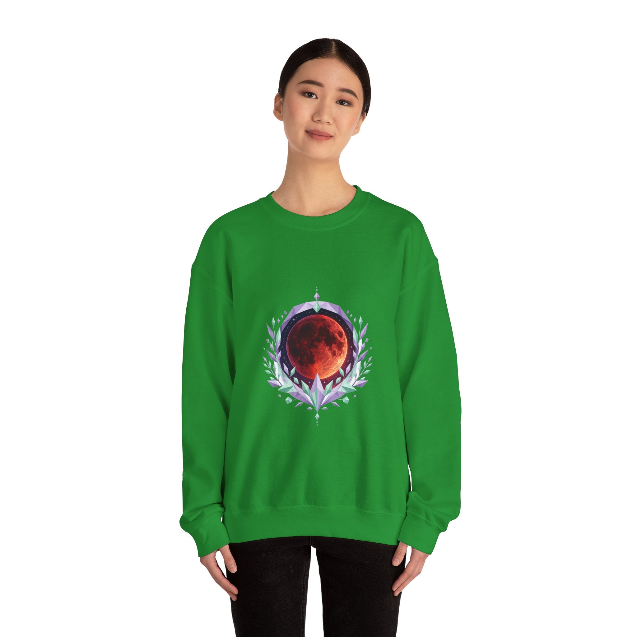 Matching Couple Sweatshirt - Solar & Lunar Eclipse Matching Couple Comfort Colors Crew Geometric Art His Hers Love Gift - Design B
