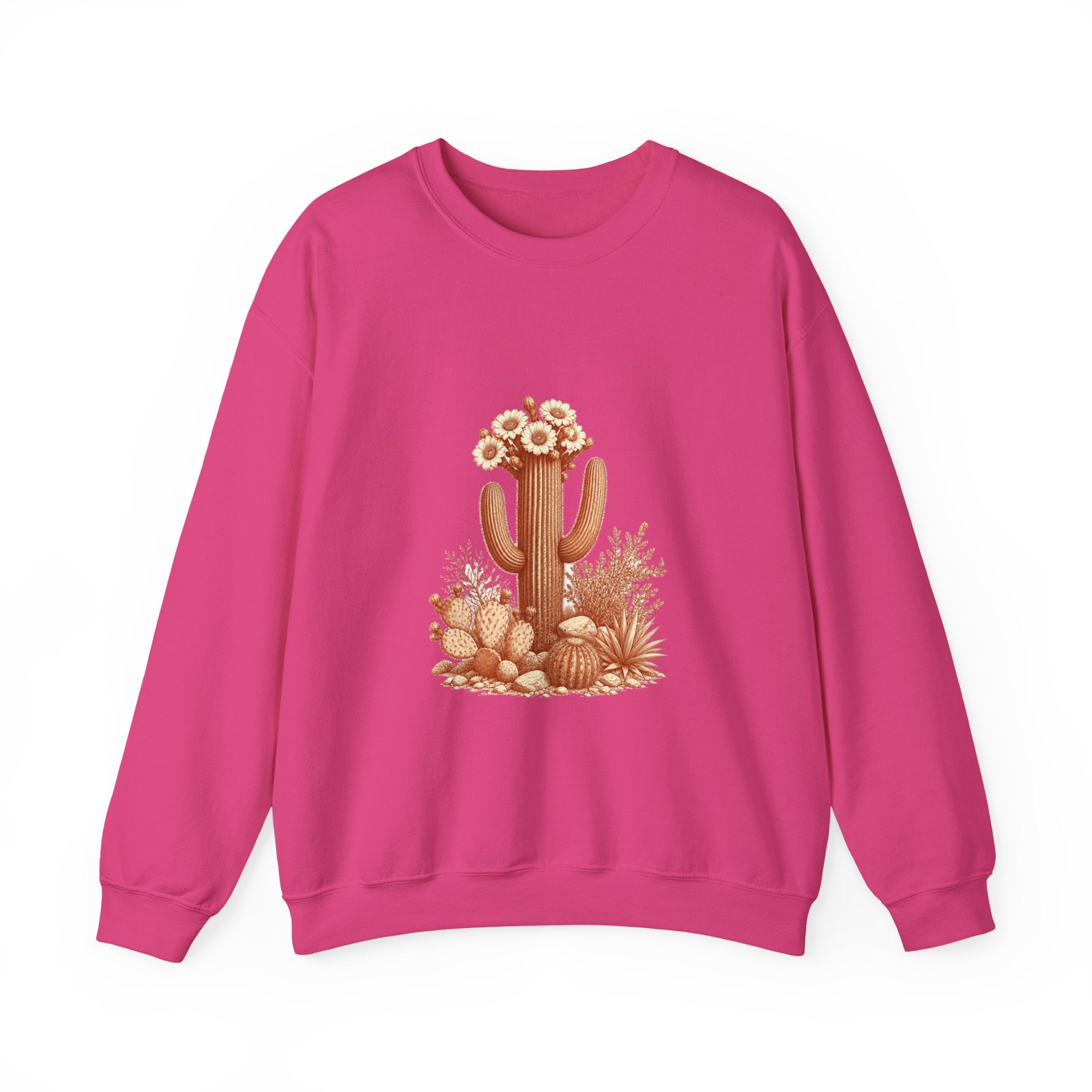 Matching Couple Sweatshirt - Desert & Rainforest Matching Couple Crewneck Sweatshirt Vintage Art His Hers Wedding Gift - Design A