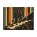 Grand Piano Acrobats Wall Art Canvas 16×20 Art Deco Entryway Decor Maximalist Print