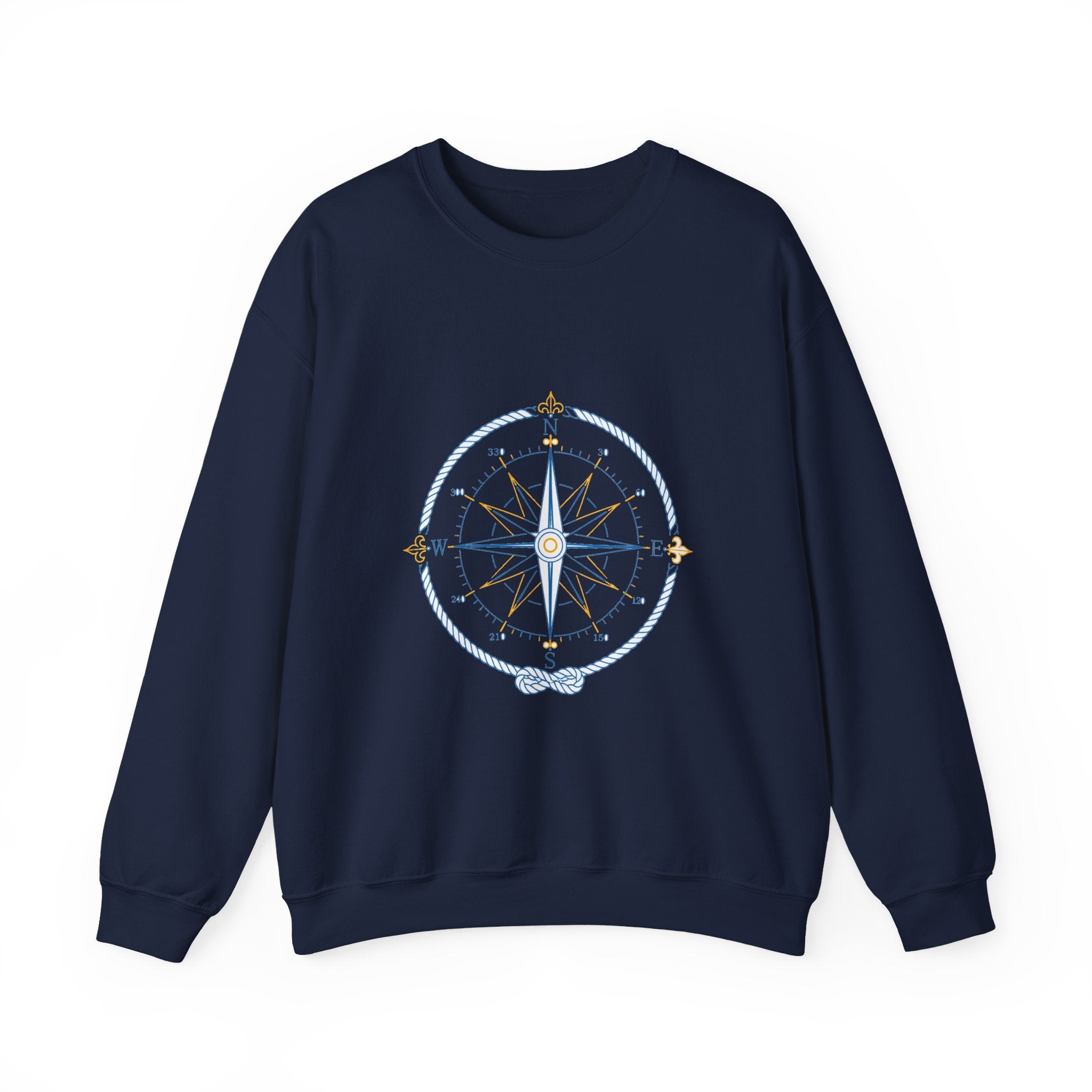 Matching Couple Sweatshirt - Compass North & South Matching Couple Comfort Colors Crew Minimalist Art His Hers Christmas Gift - Design A