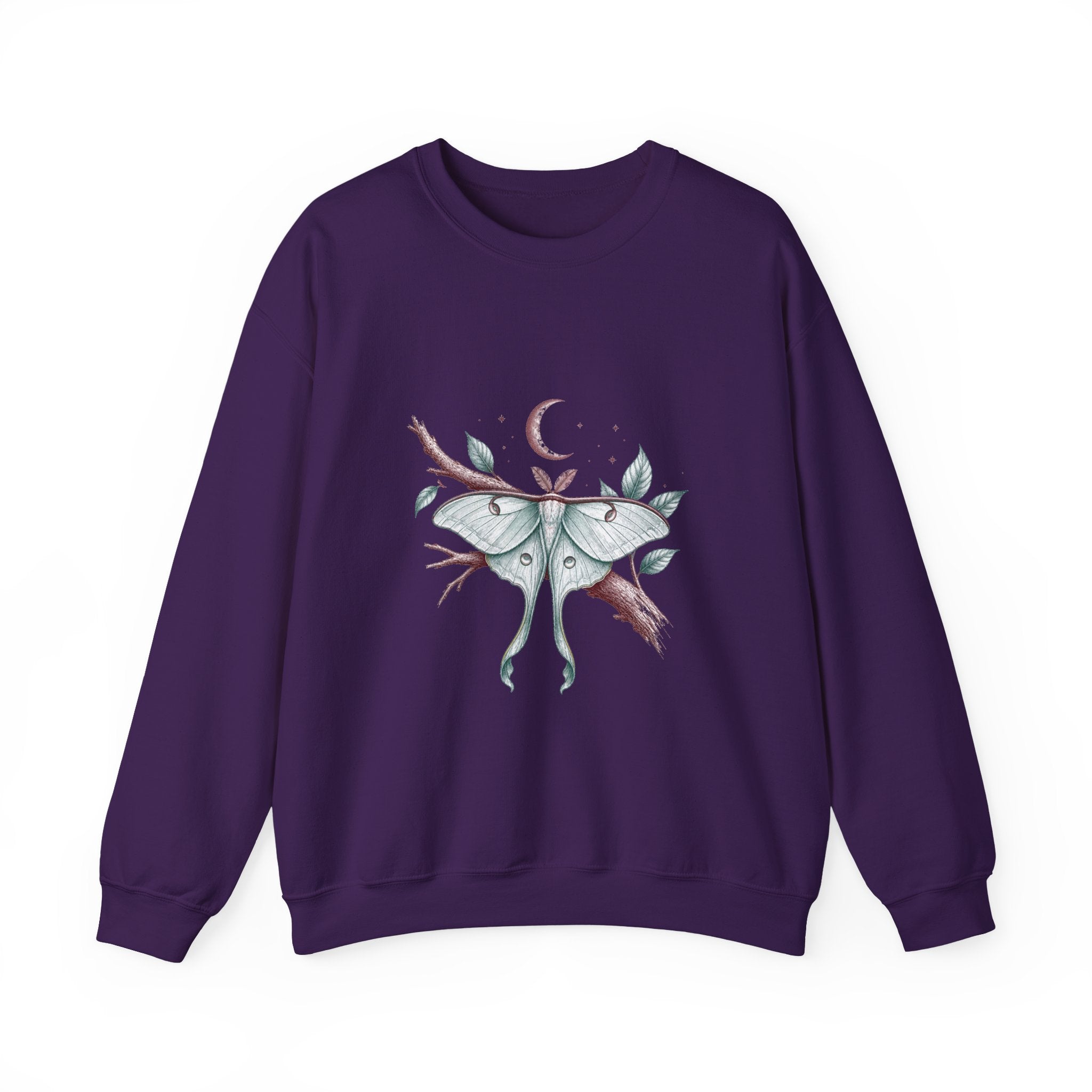Matching Couple Sweatshirt - Butterfly & Moth Matching Couple Premium Fleece Sweatshirt Hand-Drawn Art His Hers Anniversary Gift - Design B