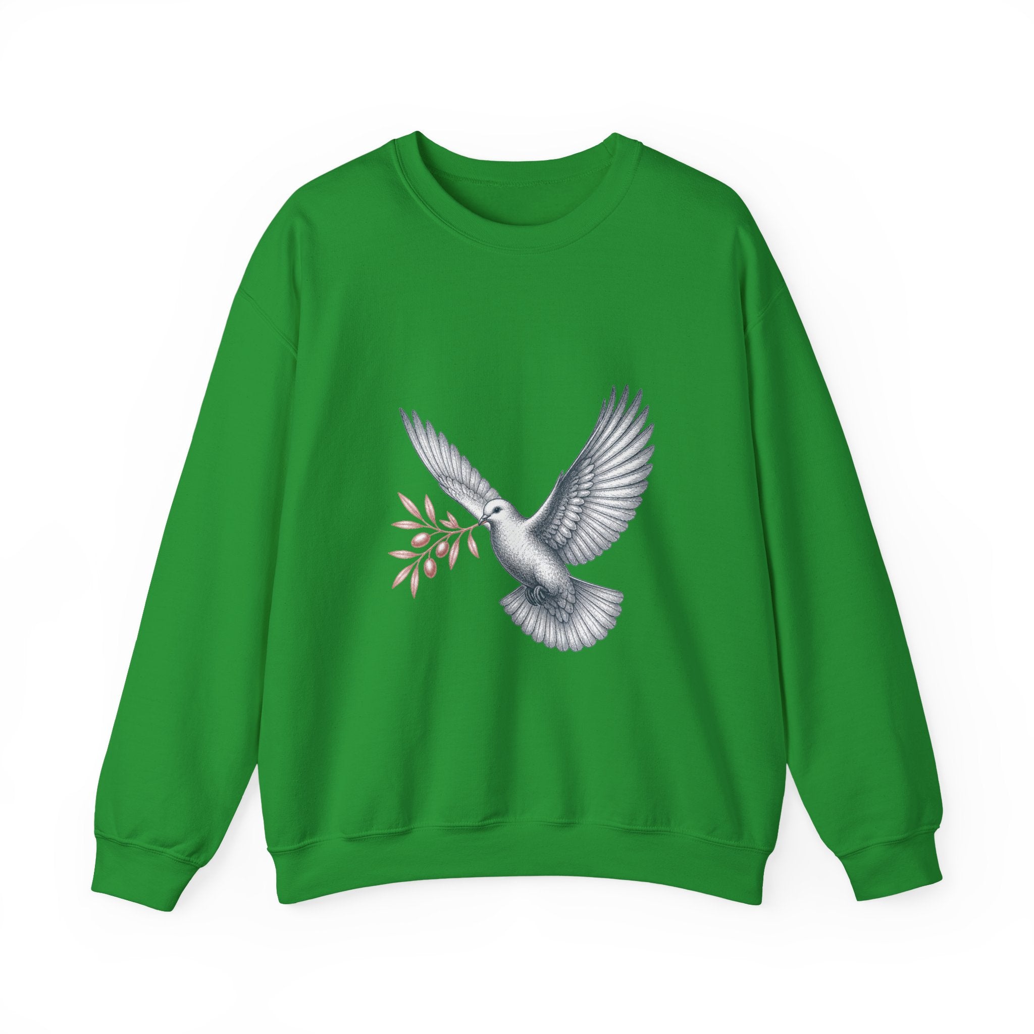 Matching Couple Sweatshirt - Wolf & Dove Matching Couple Premium Fleece Sweatshirt Vintage Art His Hers Honeymoon Gift - Design B