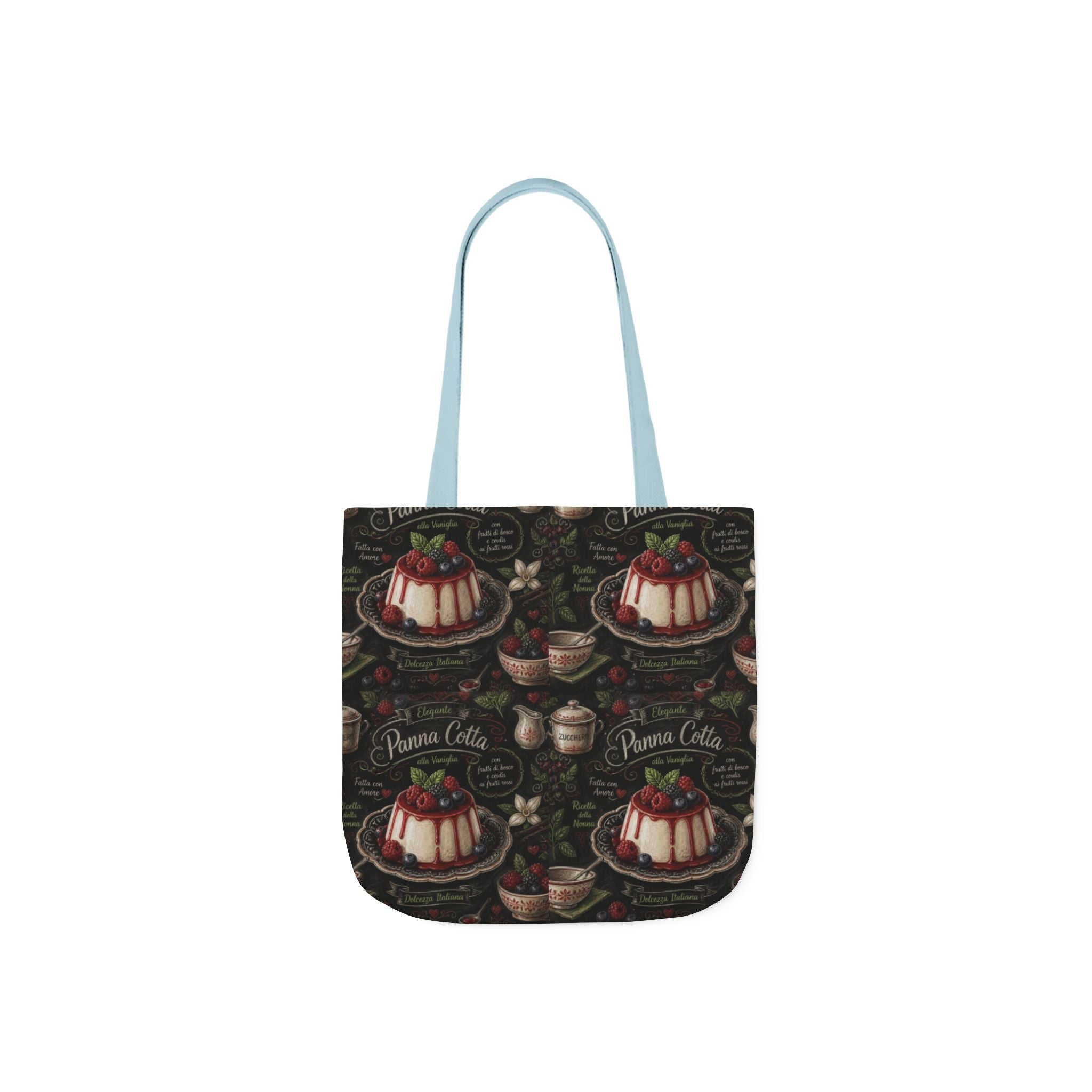 Panna Cotta Canvas Tote Bag Mediterranean Kitchen Chalk Art Design Italian Cottagecore Gift