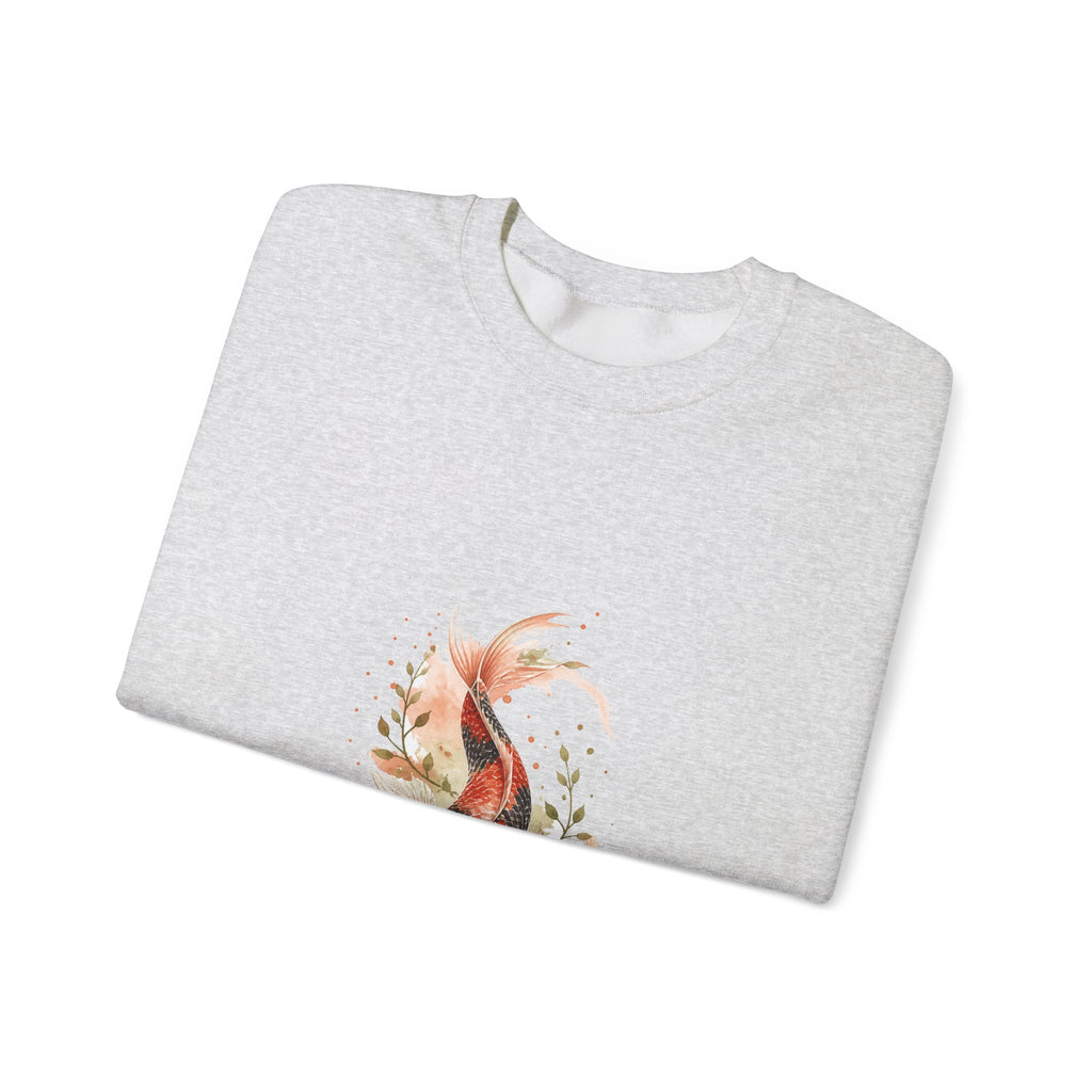 Matching Couple Sweatshirt - Koi Fish Yin Yang Matching Couple Comfort Colors Crew Watercolor Art His Hers Birthday Gift - Design B