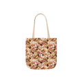 Almond Biscotti Canvas Tote Bag Mediterranean Kitchen Watercolor Splash Design Italian Cottagecore Gift