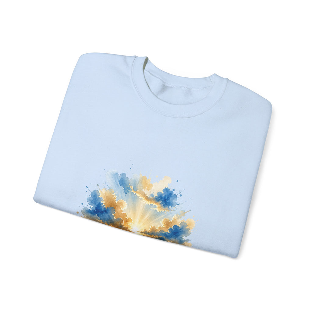 Matching Couple Sweatshirt - Sunrise & Sunset Matching Couple Crewneck Sweatshirt Watercolor Art His Hers Engagement Gift - Design A