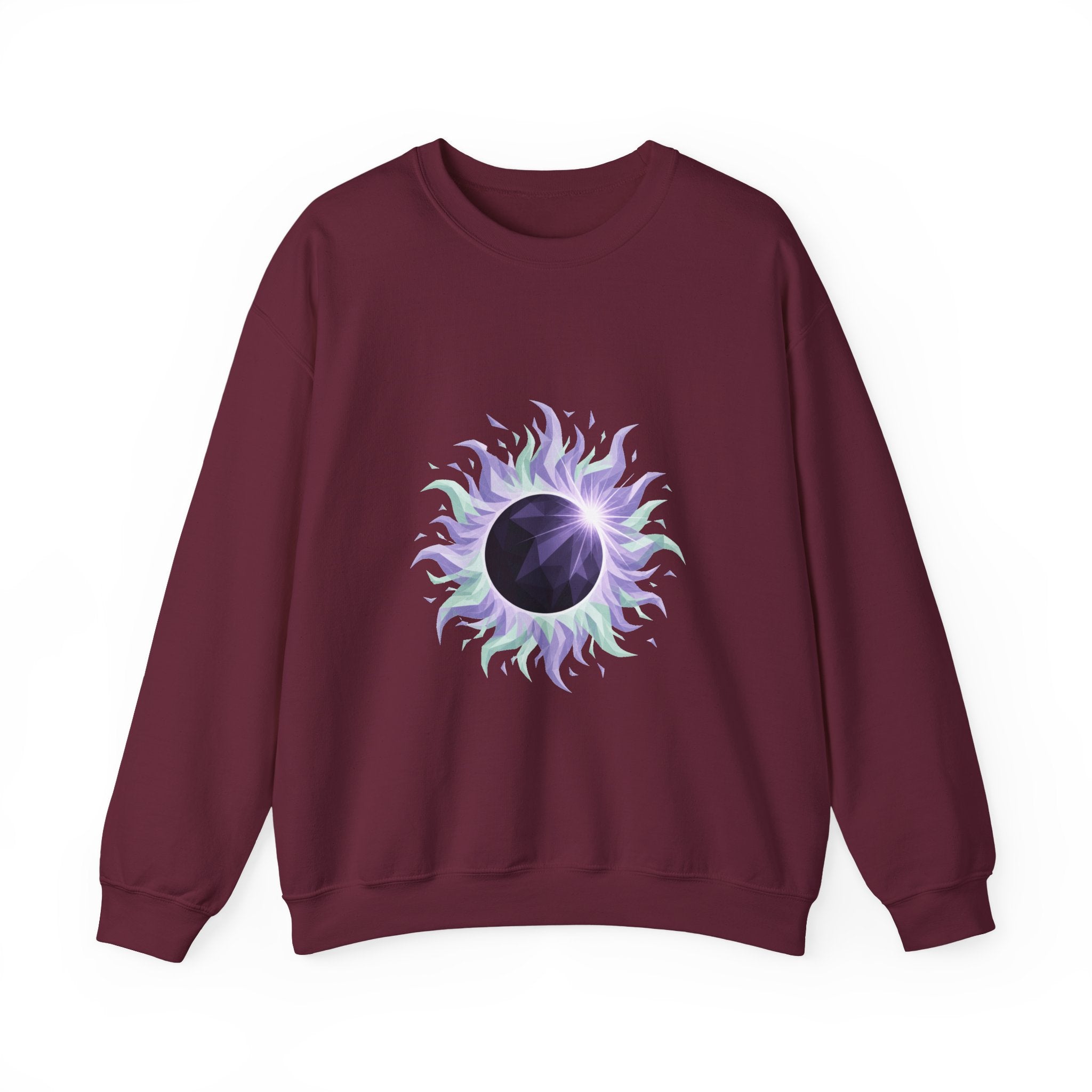Matching Couple Sweatshirt - Solar & Lunar Eclipse Matching Couple Comfort Colors Crew Geometric Art His Hers Love Gift - Design A