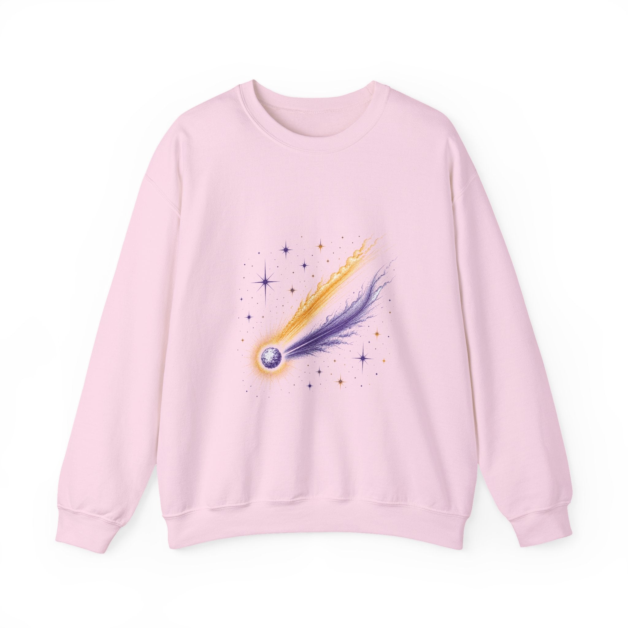Matching Couple Sweatshirt - Comet & Asteroid Matching Couple Crewneck Sweatshirt Vintage Art His Hers Wedding Gift - Design A