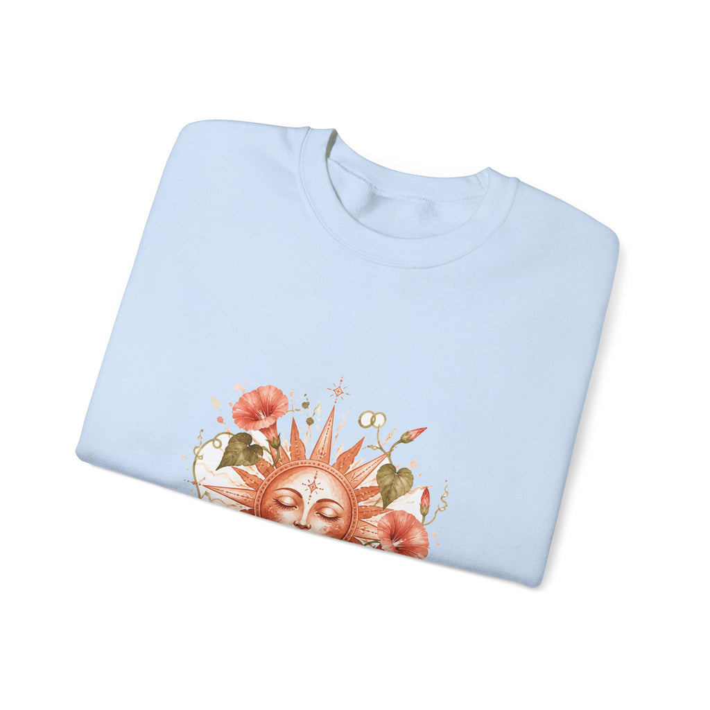 Matching Couple Sweatshirt - Sun & Moon Matching Couple Comfort Colors Crew Watercolor Art His Hers Birthday Gift - Design B