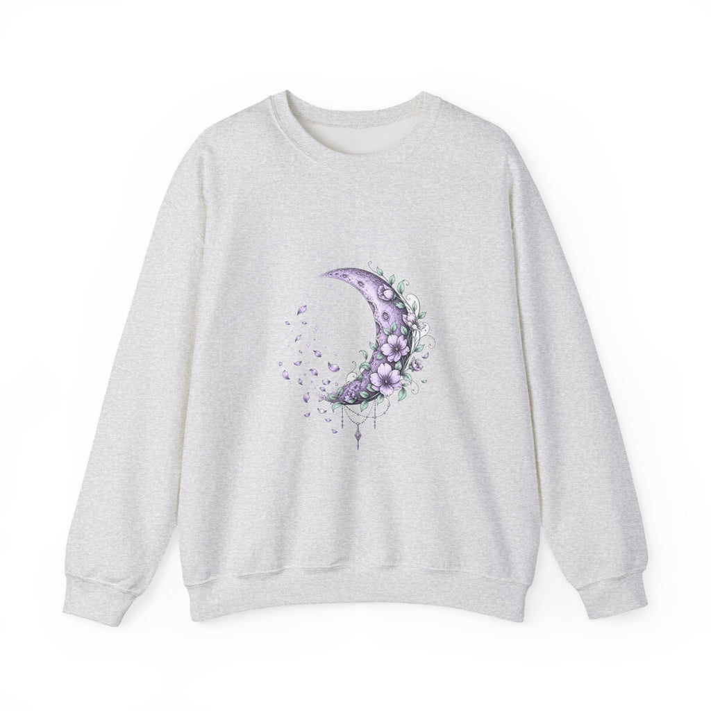 Matching Couple Sweatshirt - Waxing & Waning Moon Matching Couple Comfort Colors Crew Hand-Drawn Art His Hers Anniversary Gift - Design B