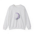 Matching Couple Sweatshirt - Waxing & Waning Moon Matching Couple Comfort Colors Crew Hand-Drawn Art His Hers Anniversary Gift - Design B