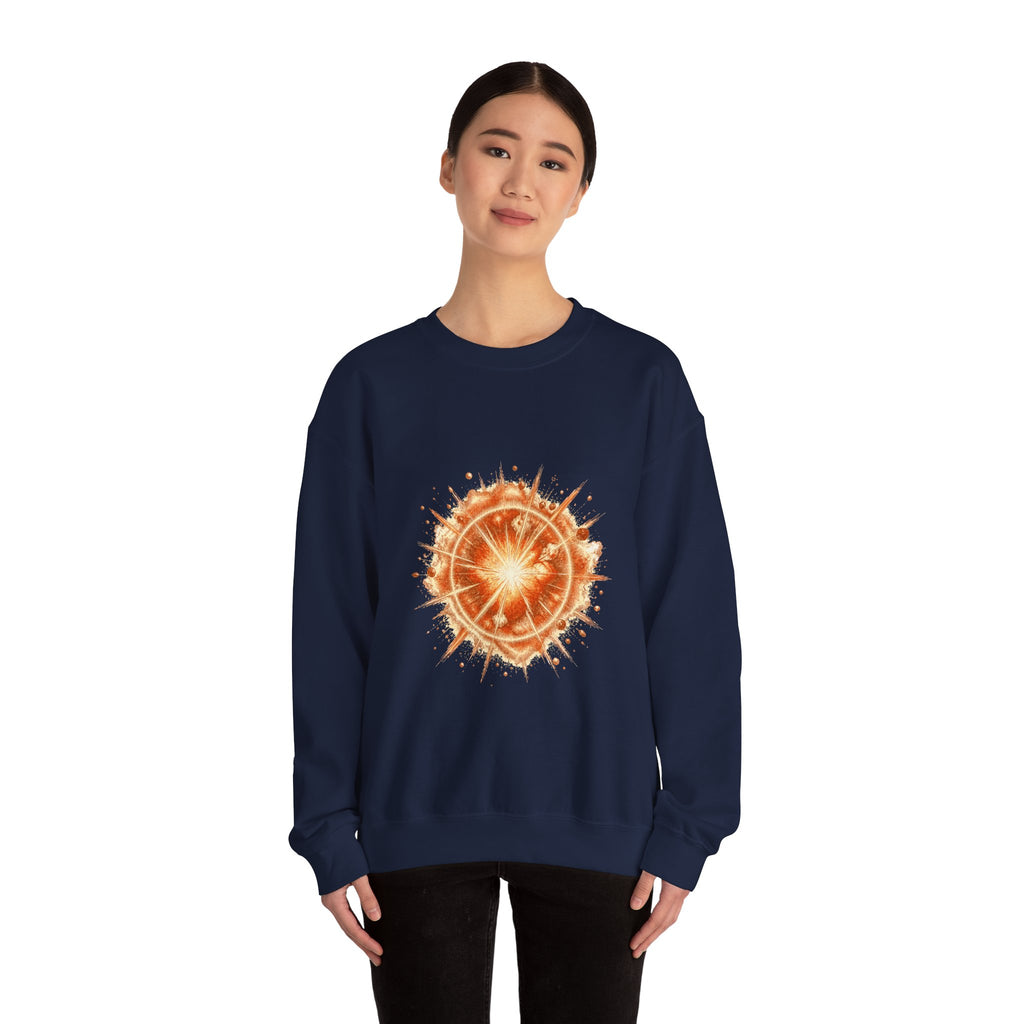 Matching Couple Sweatshirt - Galaxy & Supernova Matching Couple Crewneck Sweatshirt Hand-Drawn Art His Hers Best Friend Gift - Design B