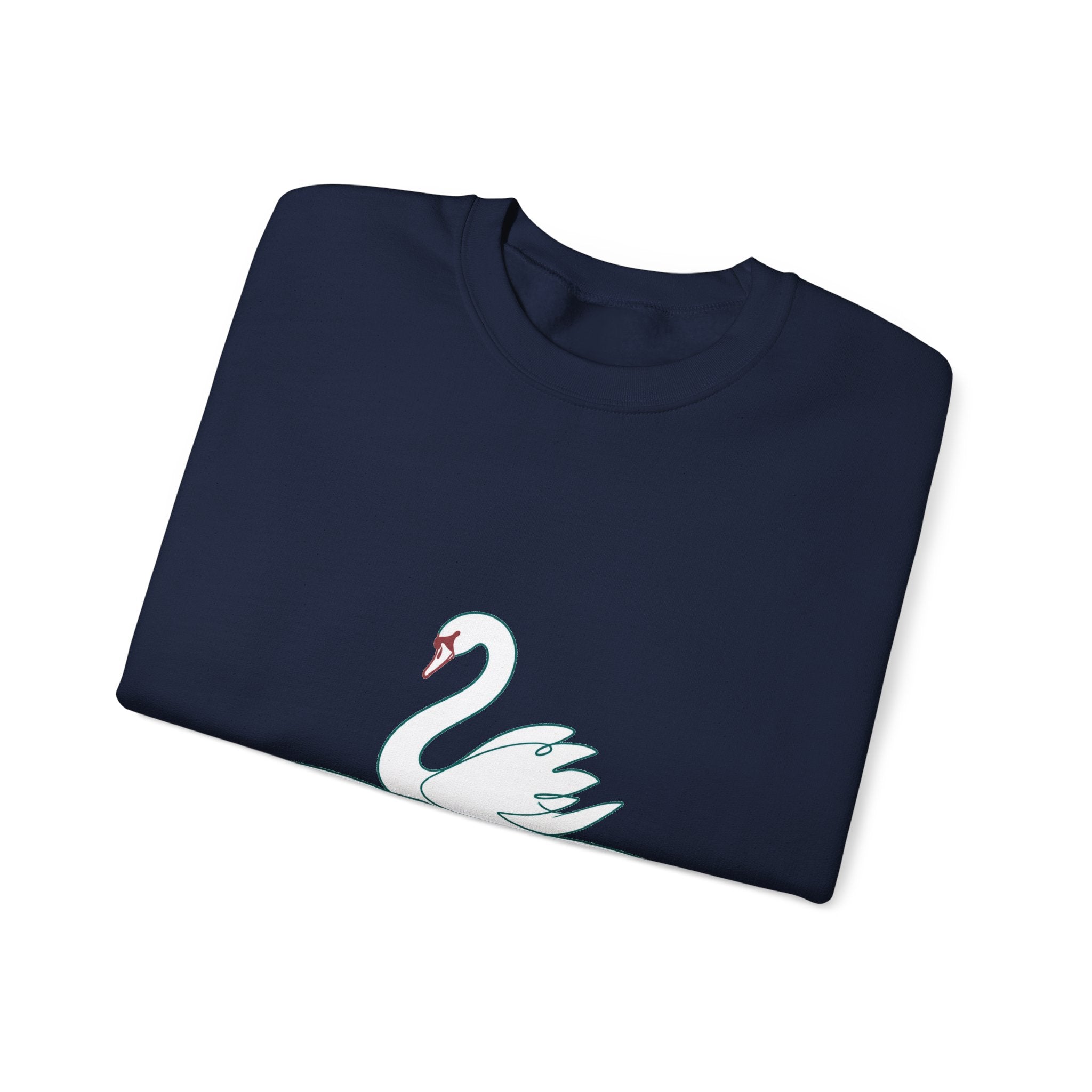 Matching Couple Sweatshirt - Raven & Swan Matching Couple Premium Fleece Sweatshirt Minimalist Art His Hers Christmas Gift - Design B