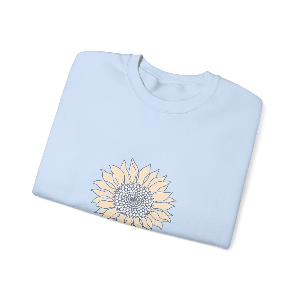 Matching Couple Sweatshirt - Sunflower & Moonflower Matching Couple Premium Fleece Sweatshirt Minimalist Art His Hers Christmas Gift - Design A