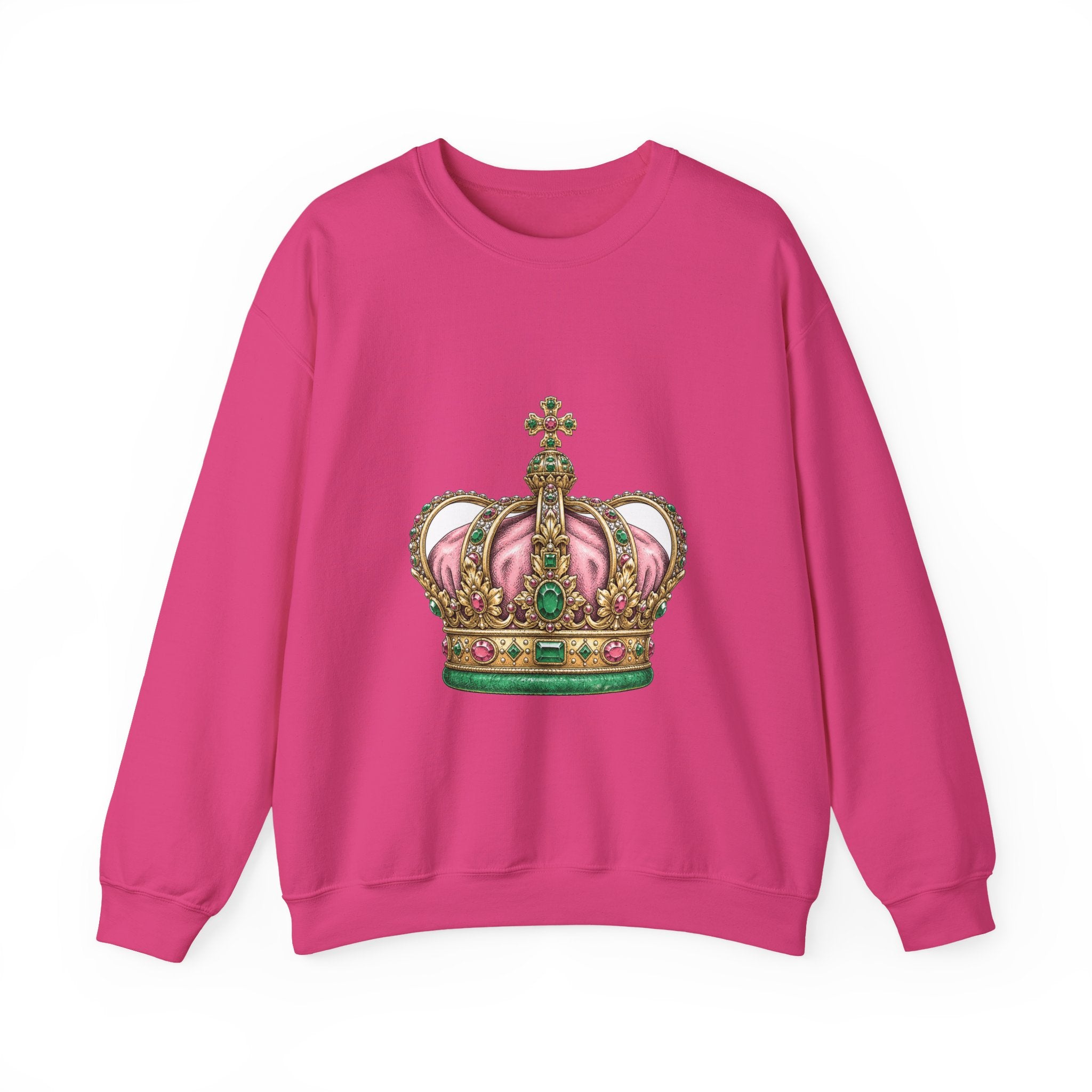 Matching Couple Sweatshirt - Crown & Shield Matching Couple Comfort Colors Crew Hand-Drawn Art His Hers Anniversary Gift - Design A