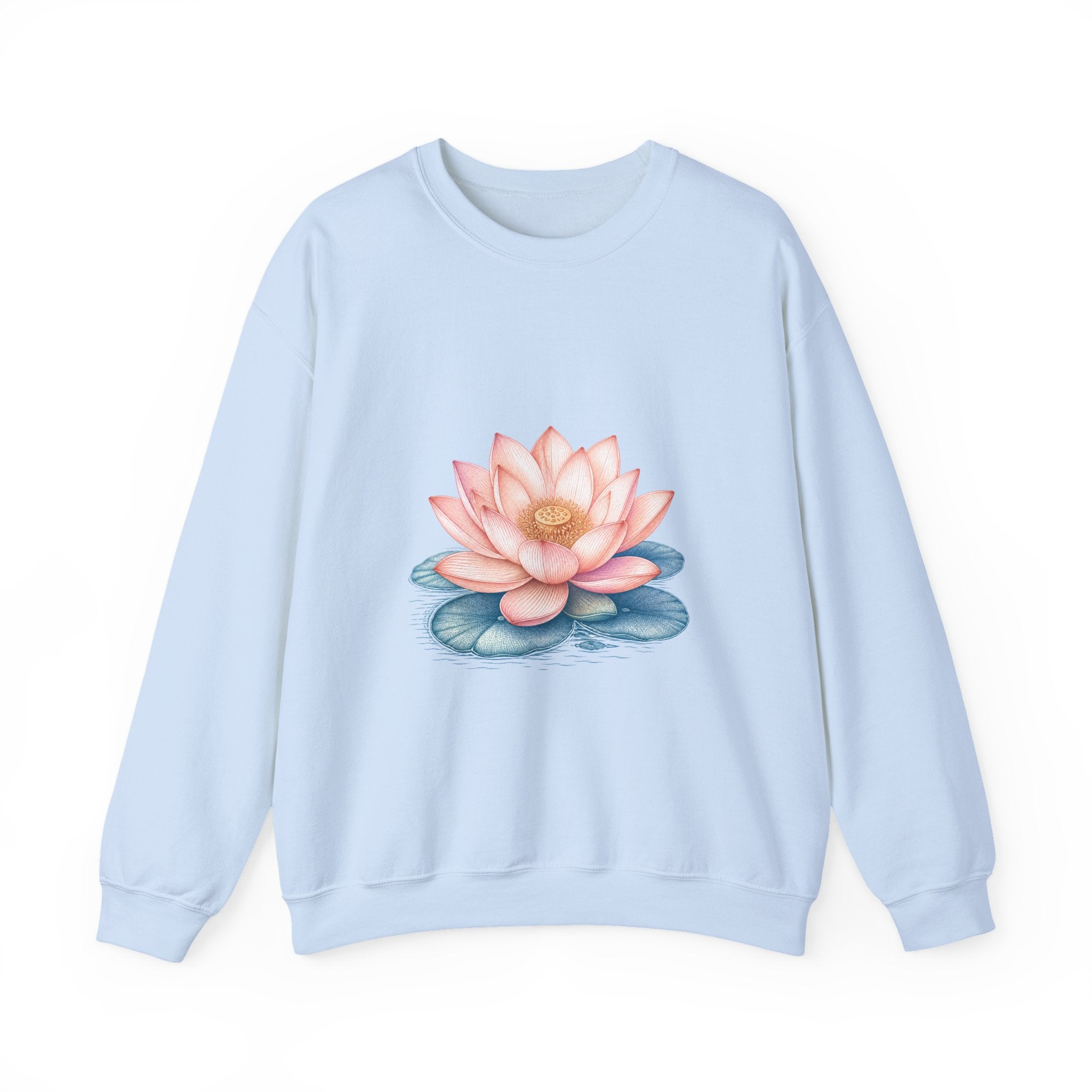 Matching Couple Sweatshirt - Open & Closed Lotus Matching Couple Premium Fleece Sweatshirt Vintage Art His Hers Honeymoon Gift - Design A