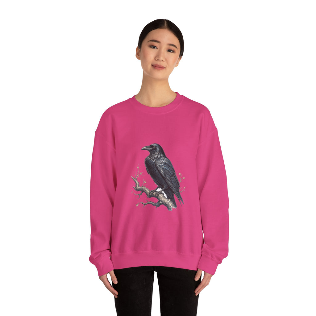 Matching Couple Sweatshirt - Raven & Swan Matching Couple Premium Fleece Sweatshirt Hand-Drawn Art His Hers Anniversary Gift - Design A