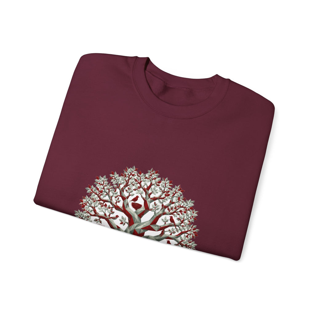 Matching Couple Sweatshirt - Ancient Oak & Deep Roots Matching Couple Comfort Colors Crew Geometric Art His Hers Love Gift - Design A