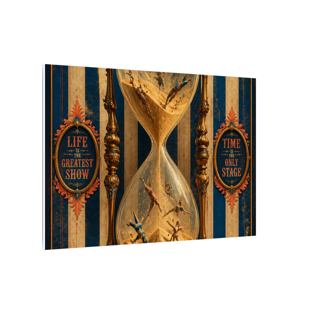 Hourglass Acrobats Wall Art Canvas 24×36 Baroque Studio Decor Maximalist Print