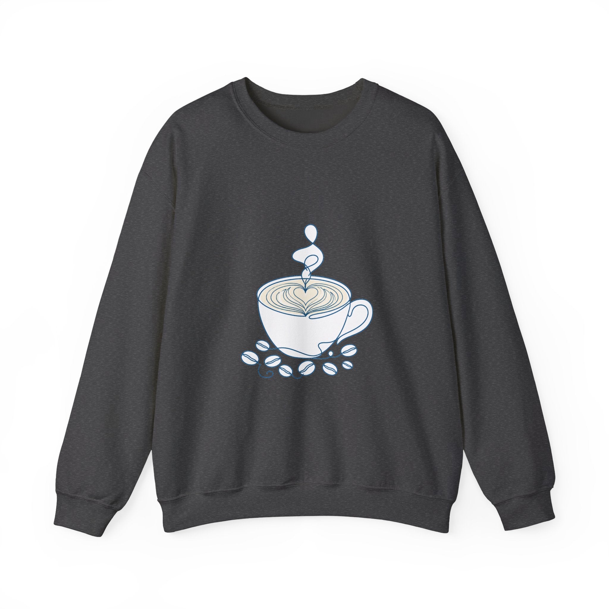 Matching Couple Sweatshirt - Coffee & Tea Matching Couple Premium Fleece Sweatshirt Minimalist Art His Hers Christmas Gift - Design A