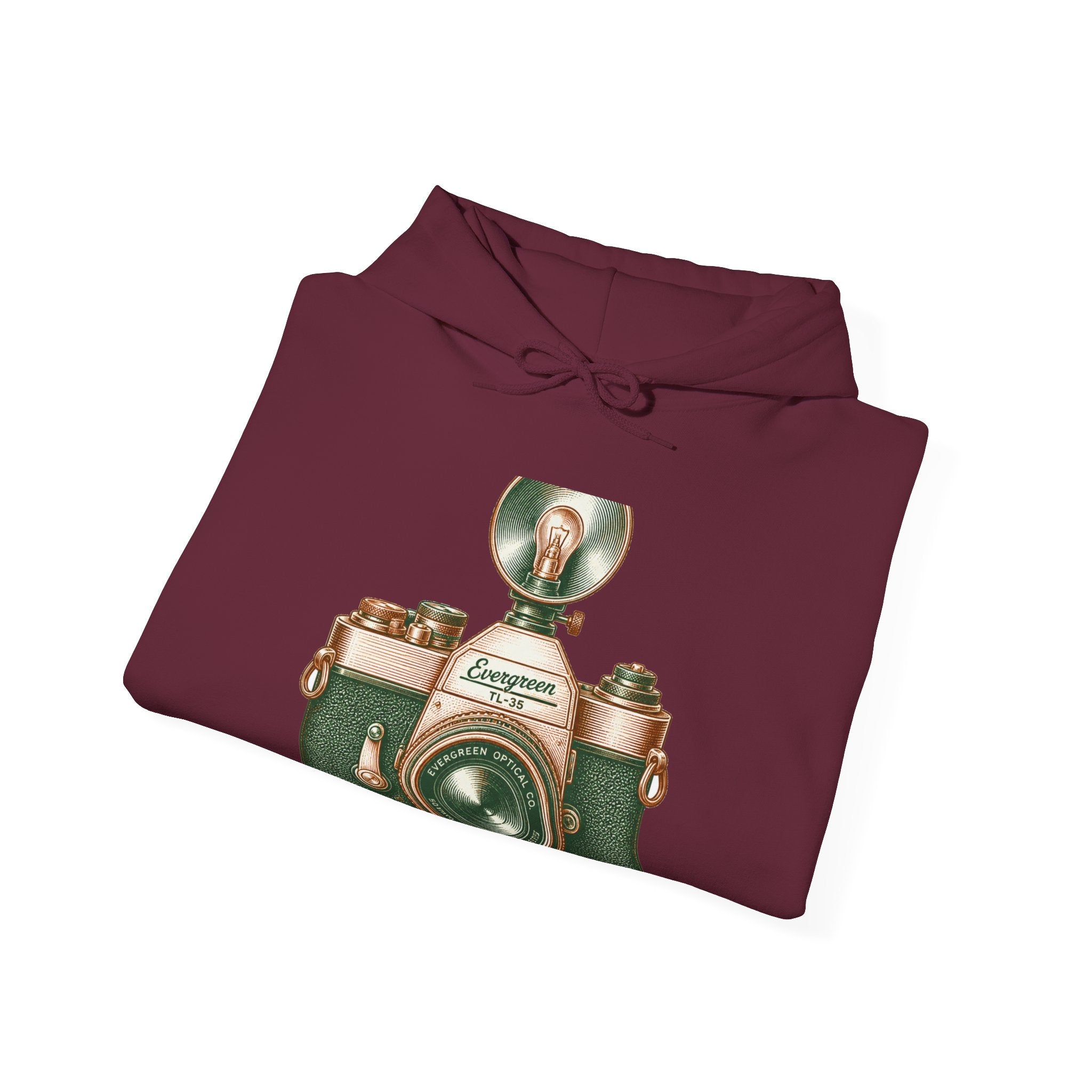 Matching Couple Sweatshirt - Camera & Film Matching Couple Hooded Sweatshirt Vintage Art His Hers Wedding Gift - Design A
