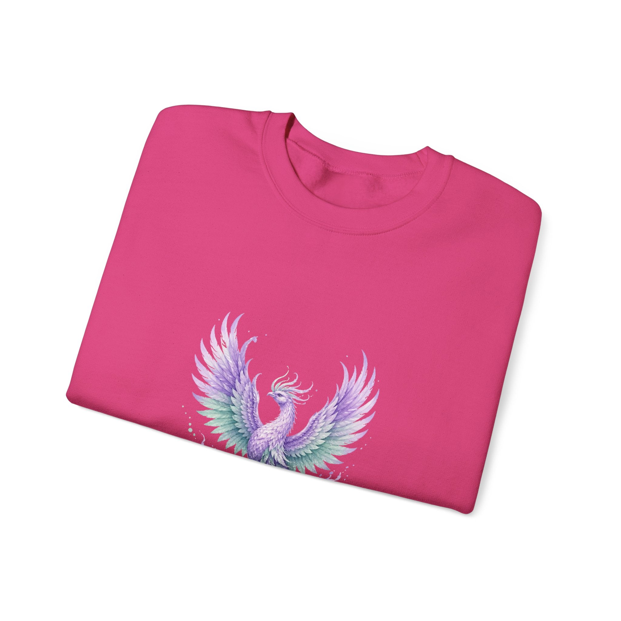 Matching Couple Sweatshirt - Dragon & Phoenix Matching Couple Crewneck Sweatshirt Watercolor Art His Hers Engagement Gift - Design B