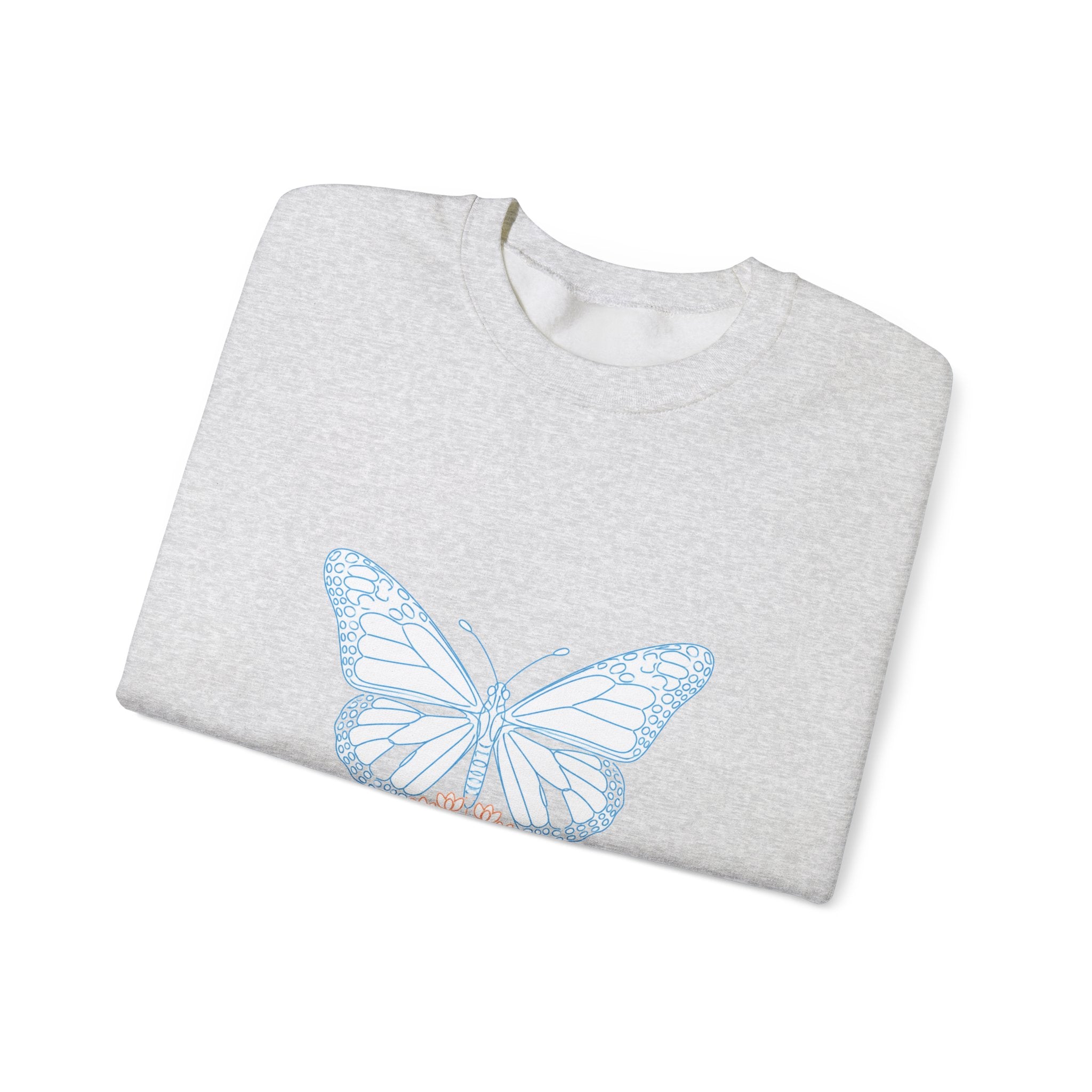 Matching Couple Sweatshirt - Butterfly & Moth Matching Couple Crewneck Sweatshirt Minimalist Art His Hers Valentine Gift - Design A