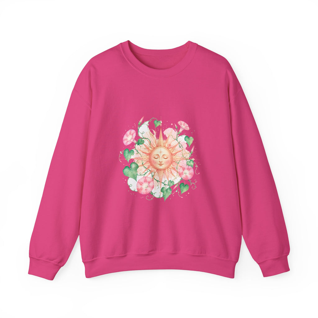Matching Couple Sweatshirt - Sun & Moon Matching Couple Premium Fleece Sweatshirt Watercolor Art His Hers Birthday Gift - Design B