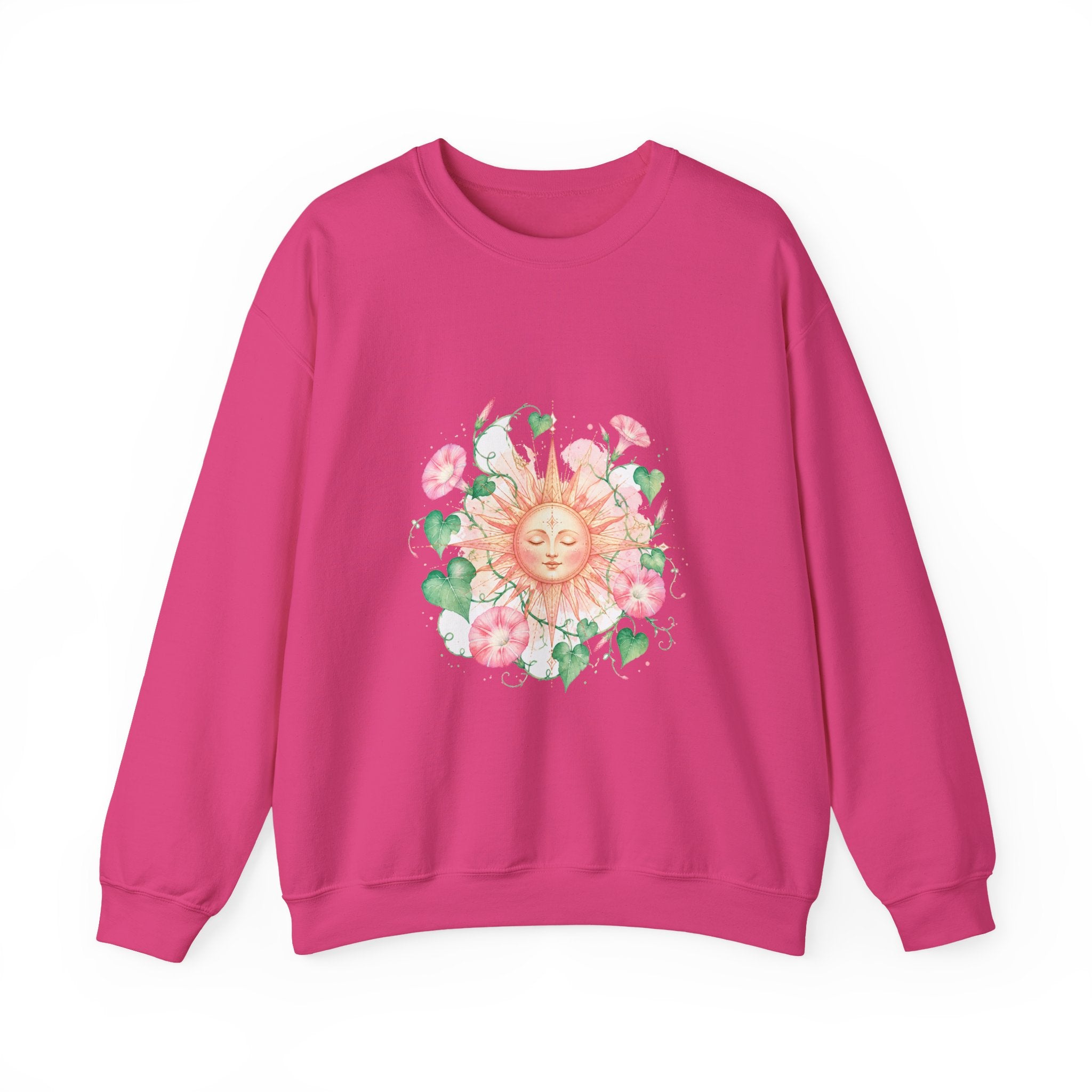Matching Couple Sweatshirt - Sun & Moon Matching Couple Premium Fleece Sweatshirt Watercolor Art His Hers Birthday Gift - Design B