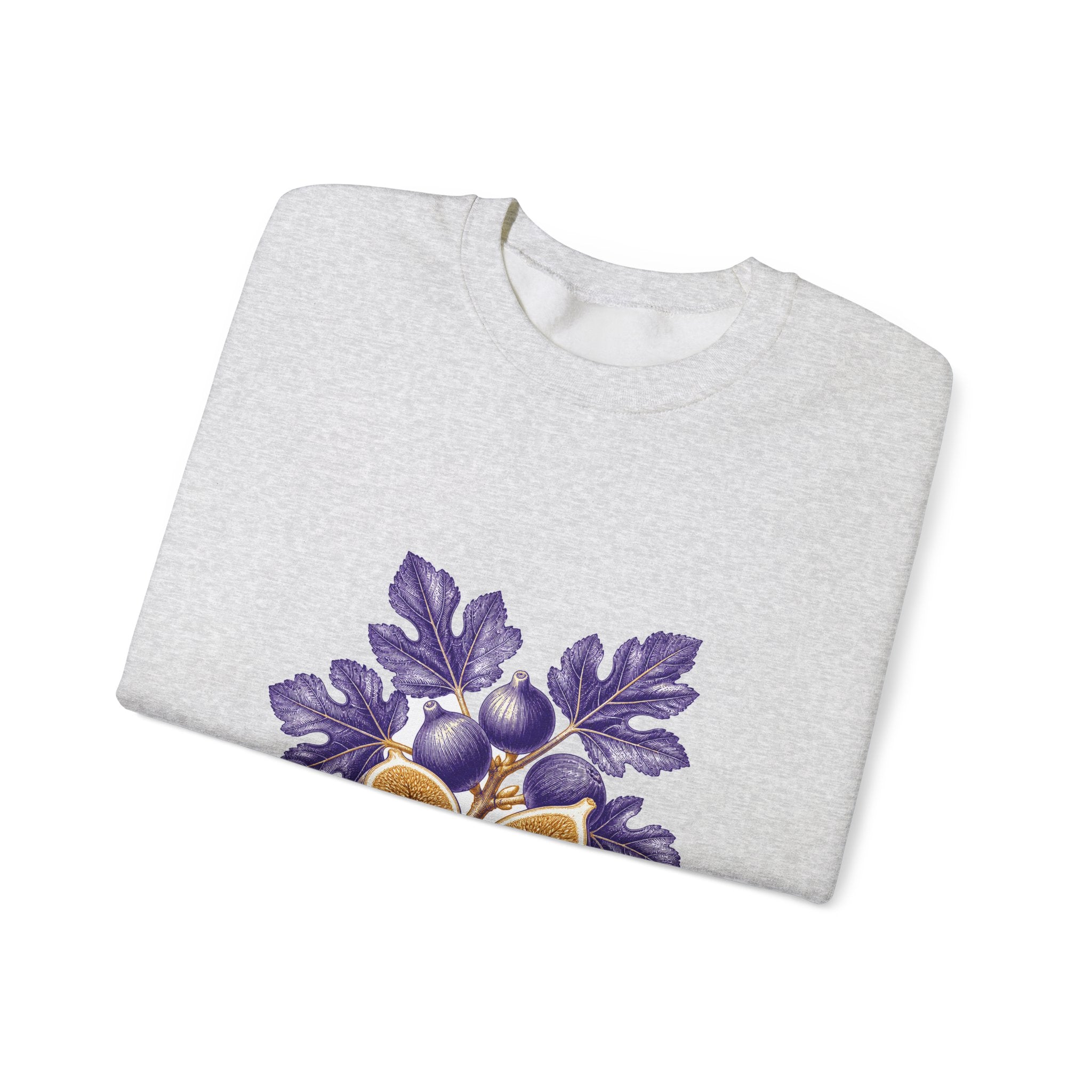 Matching Couple Sweatshirt - Olive Branch & Fig Matching Couple Premium Fleece Sweatshirt Vintage Art His Hers Honeymoon Gift - Design B