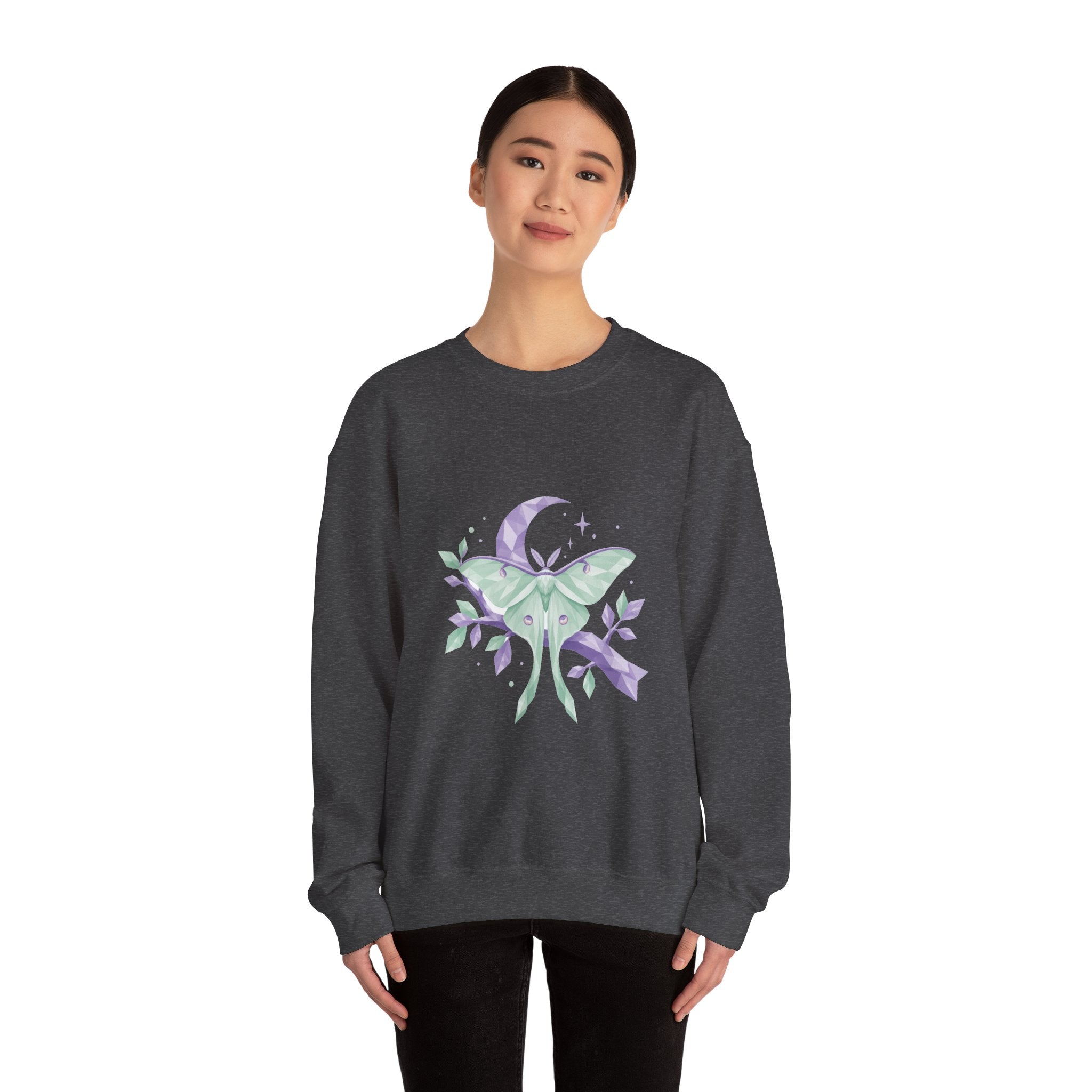 Matching Couple Sweatshirt - Butterfly & Moth Matching Couple Comfort Colors Crew Geometric Art His Hers Love Gift - Design B